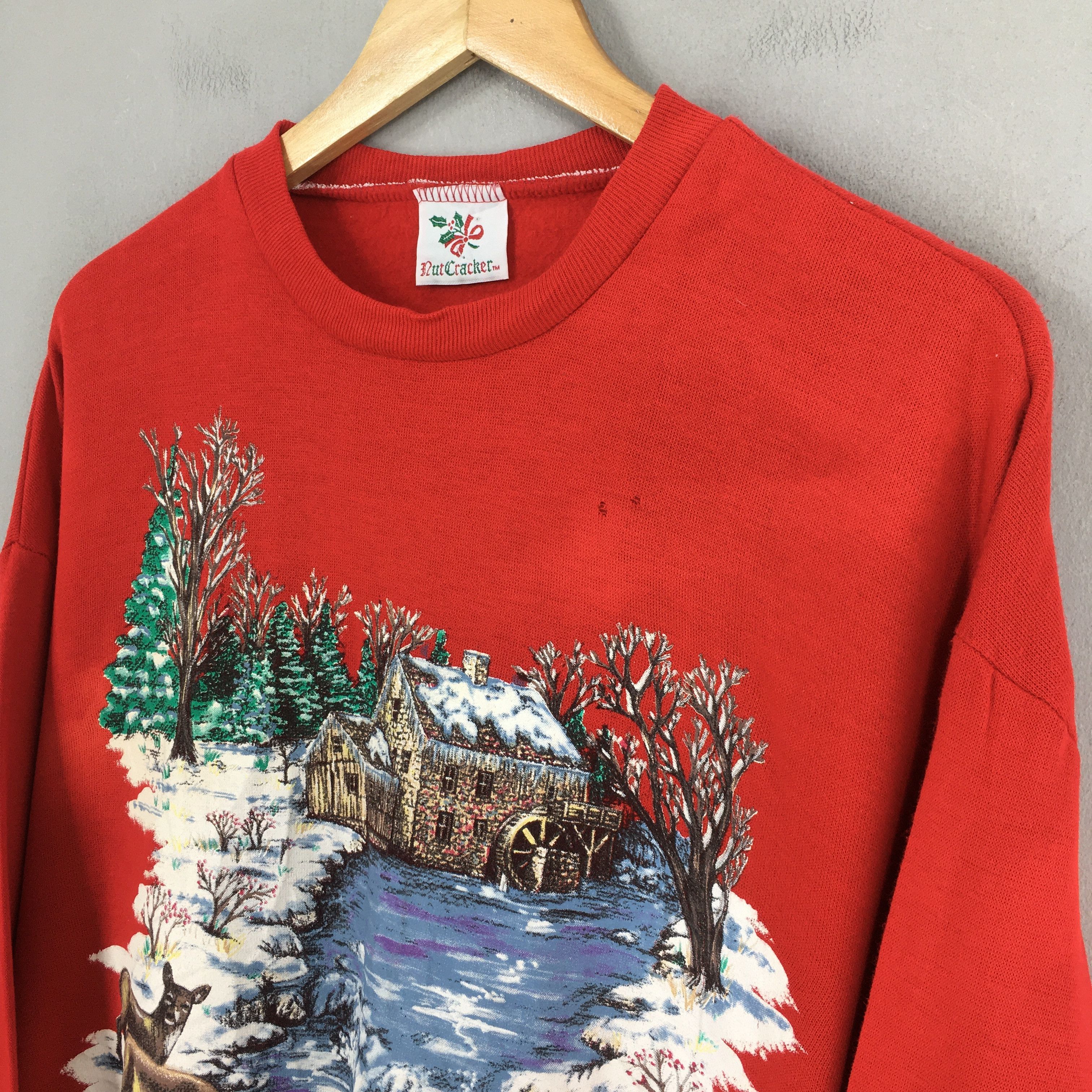Vintage Vintage 90s Nut Cracker Nature Sweatshirt Large Size US L / EU 52-54 / 3 - 3 Thumbnail