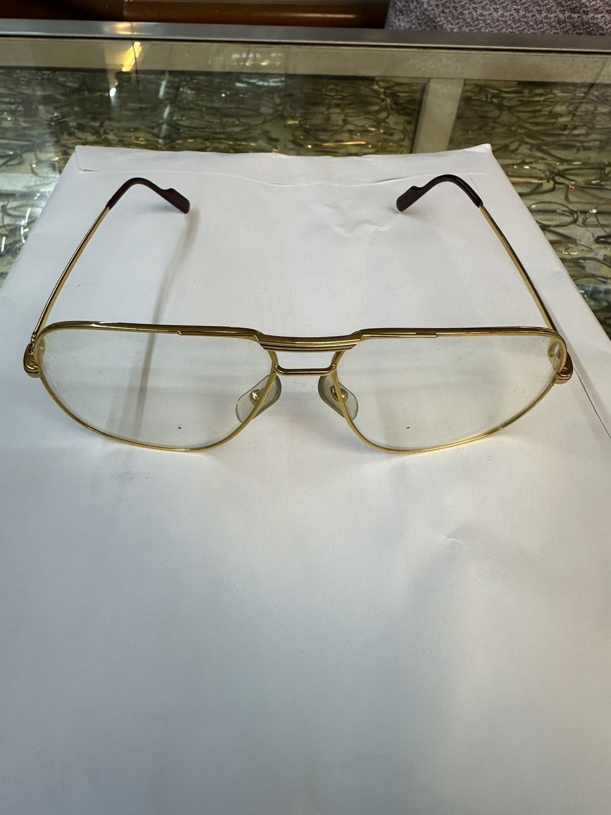 Cartier NOS 80’s Cartier GOLD Vintage Sunglasses 62 ⏹️ 14 Size ONE SIZE - 4 Thumbnail