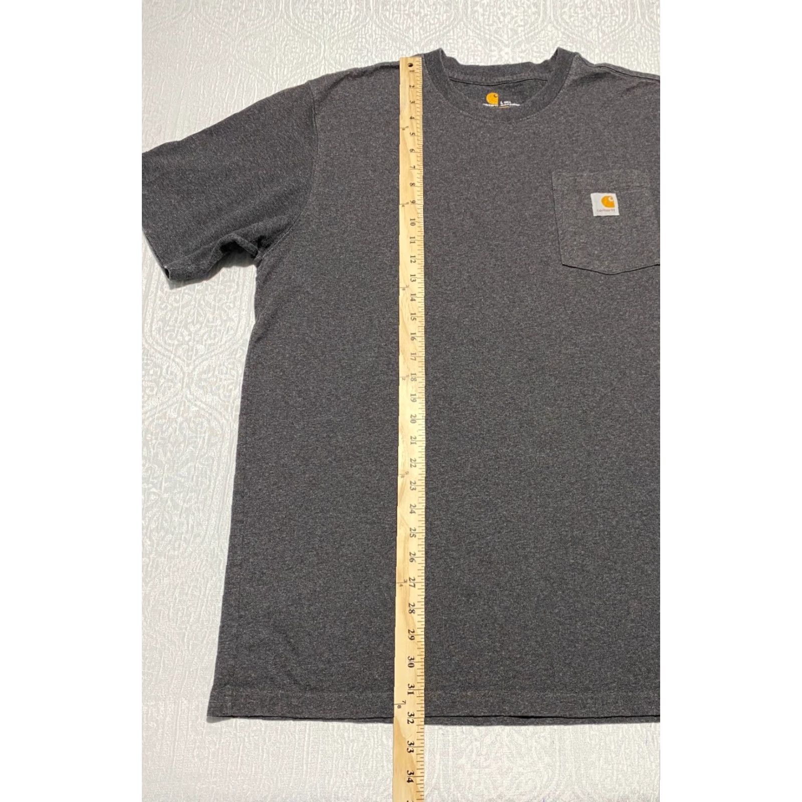 Carhartt VINTAGE Carhartt Shirt Mens L Tall Gray Original Fit Pocket Logo Crewneck Tee T-Shirt Size US L / EU 52-54 / 3 - 5 Thumbnail