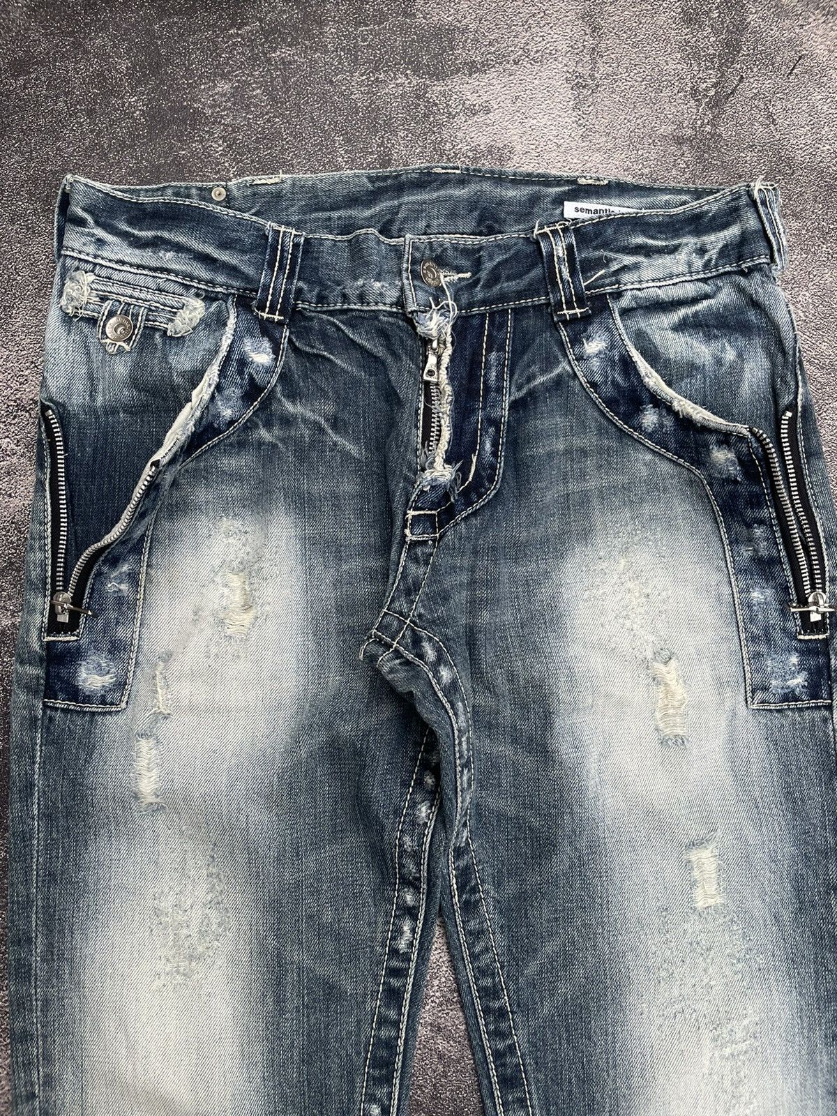 Semanticdesign Distressed Jeans Punk Style