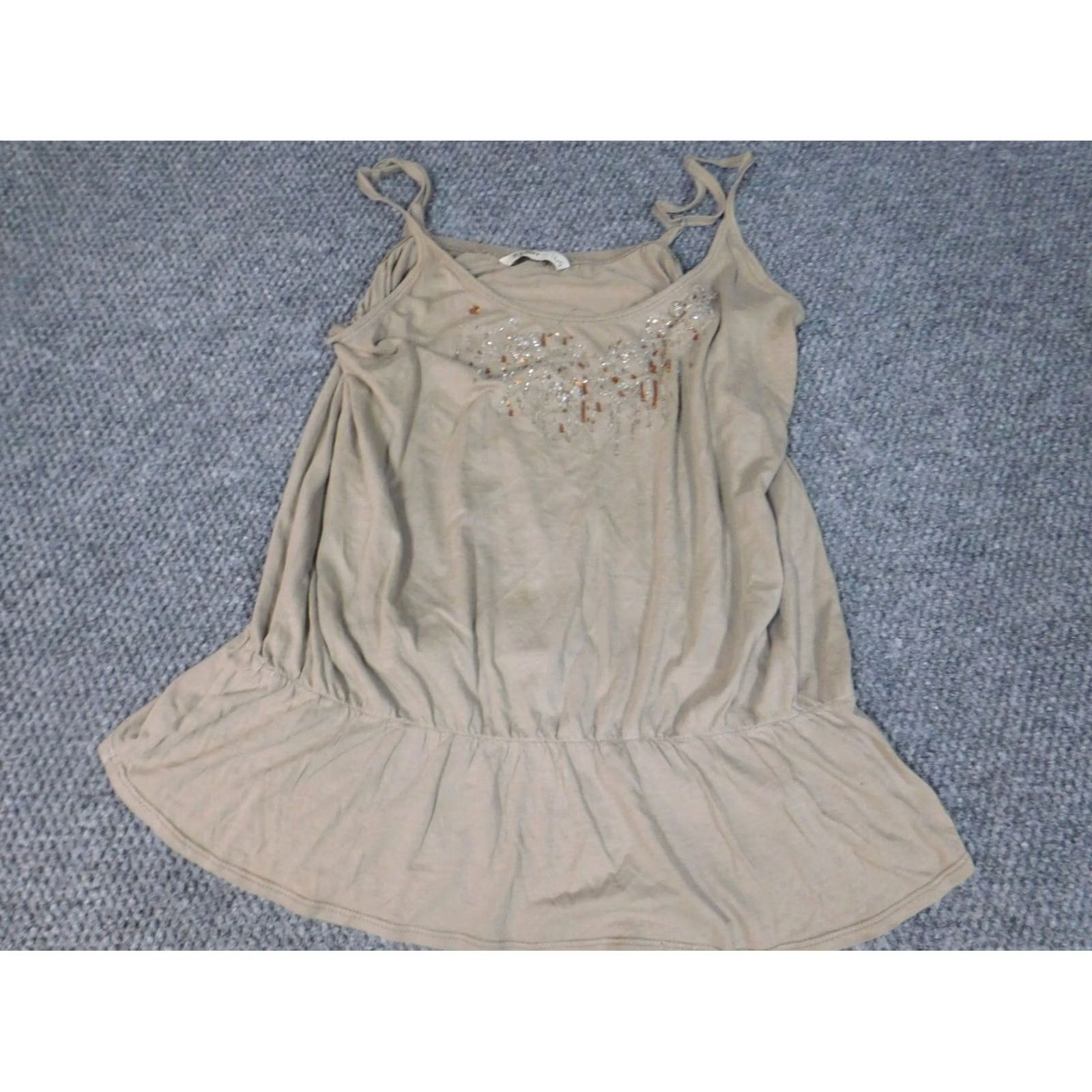 Old Navy Old Navy tank Blouse Womens Large Gray pullover embellishments Size L / US 10 / IT 46 - 3 Thumbnail