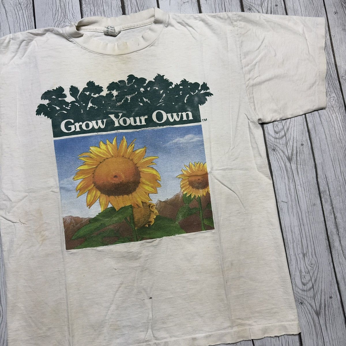 Vintage Vintage Grow Your Own Sunflower tee Size US L / EU 52-54 / 3 - 3 Thumbnail