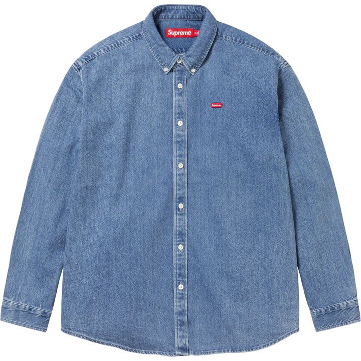 Supreme Small Box Logo Denim Button Up Size US S / EU 44-46 / 1 - 1 Thumbnail