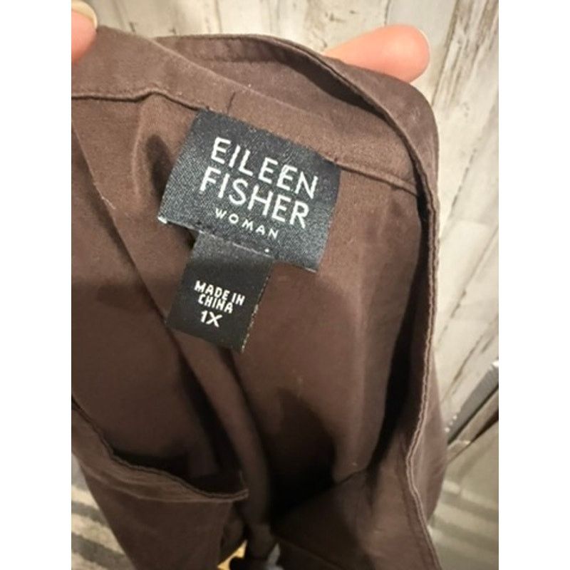 Eileen Fisher Eileen Fisher Jacket Womens Plus 1X Brown Full Zip Size XXL / US 16-18 / IT 52-54 - 5 Thumbnail