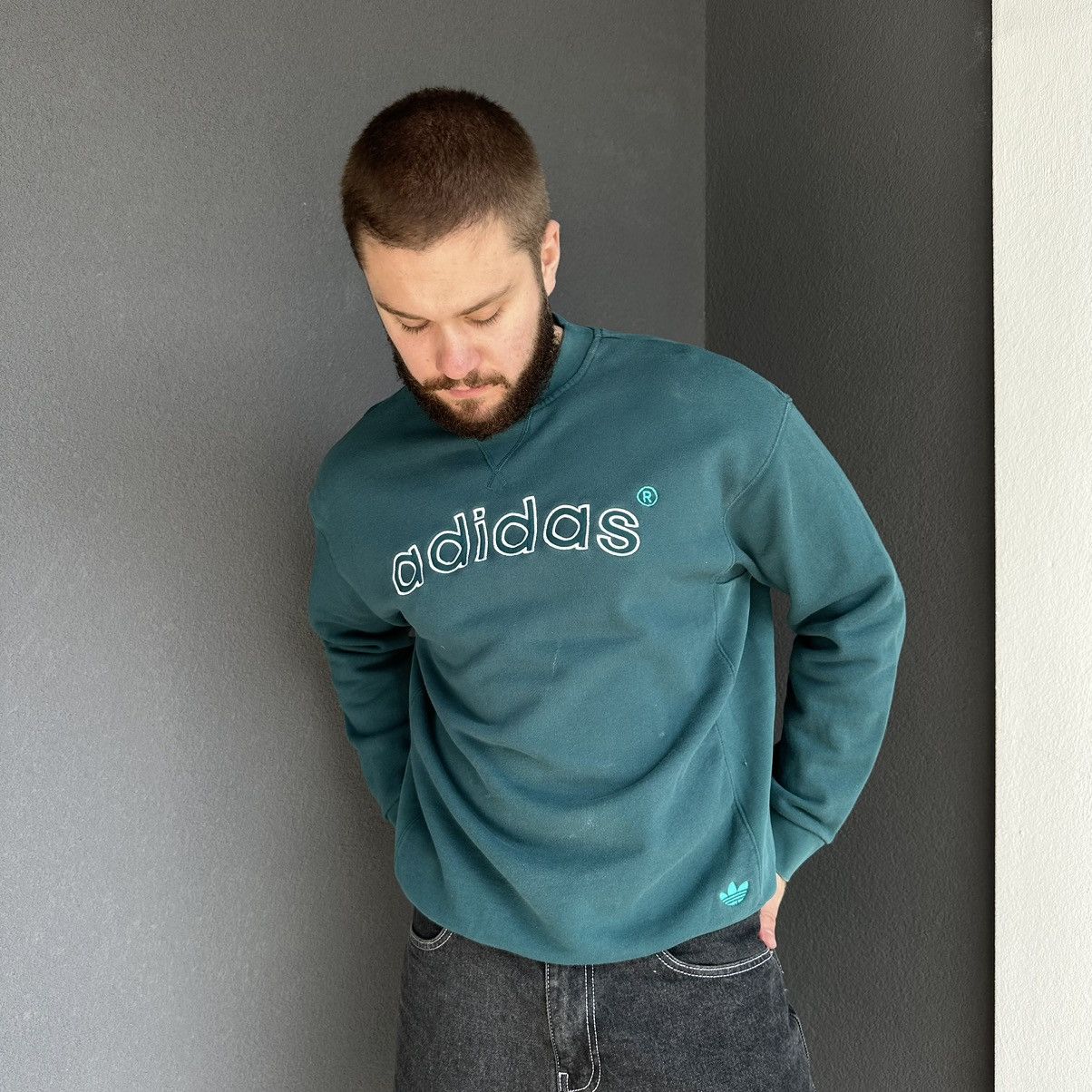 Adidas × Y's Vintage Adidas Sweatshirts Big Logo Sweater Y2K 00s Size US M / EU 48-50 / 2 - 2 Thumbnail