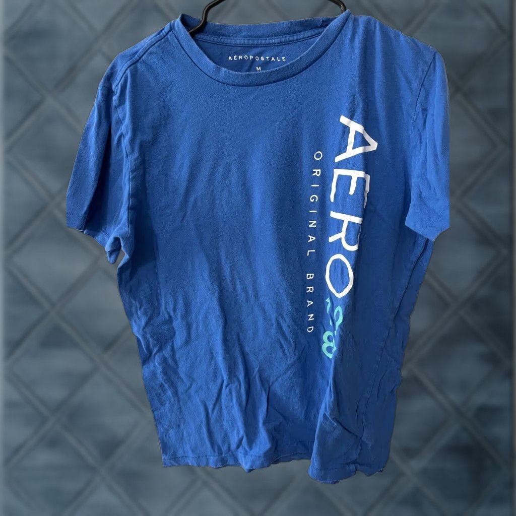 Aeropostale VINTAGE Aeropostale Tee Shirt Mens T-Shirt Size M Blue Graphic Designer T-Shirt Casual Mens Size US M / EU 48-50 / 2 - 1 Thumbnail
