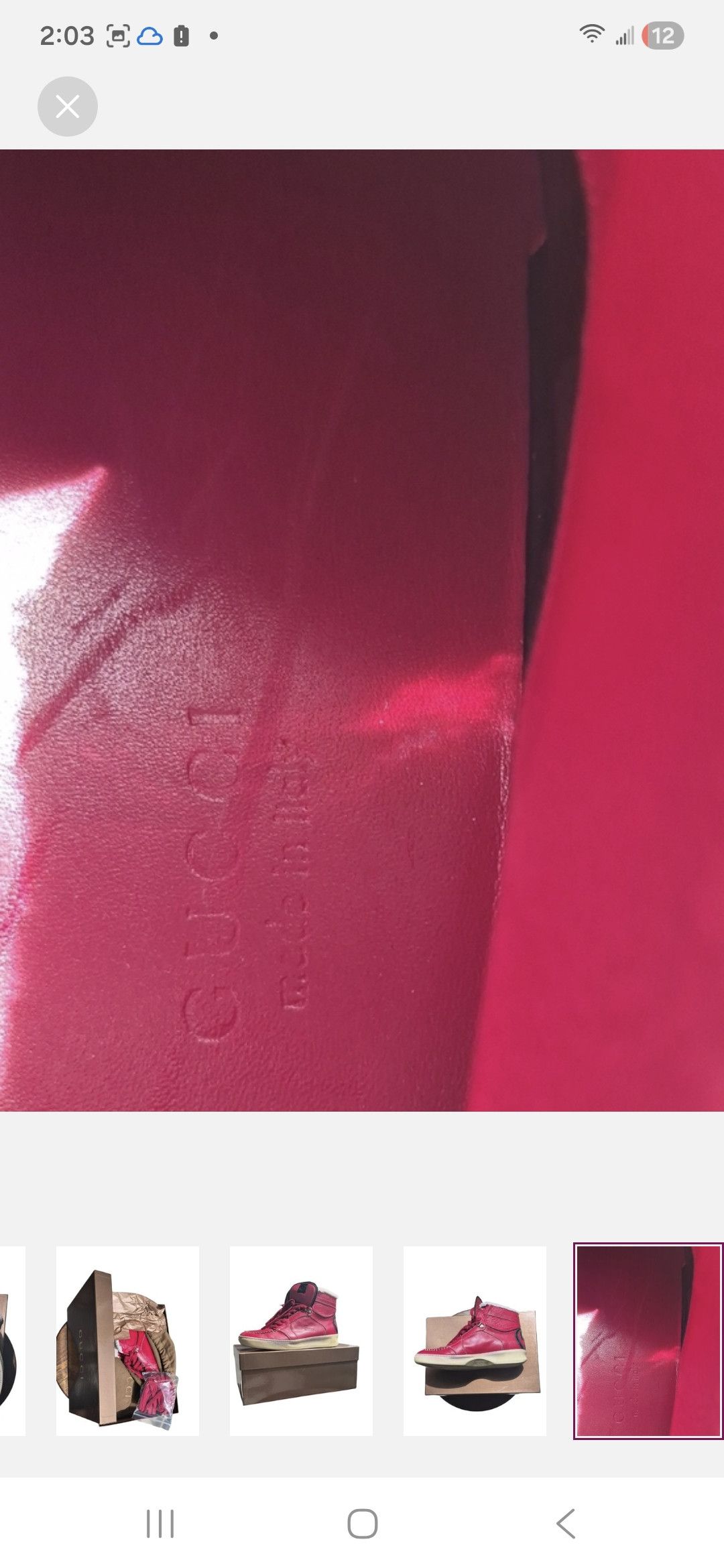 Gucci Gucci 2007©️ S.TTO PELLE S. GOMMA Leather High-Top Sneakers Size US 10.5 / EU 43-44 - 10 Thumbnail