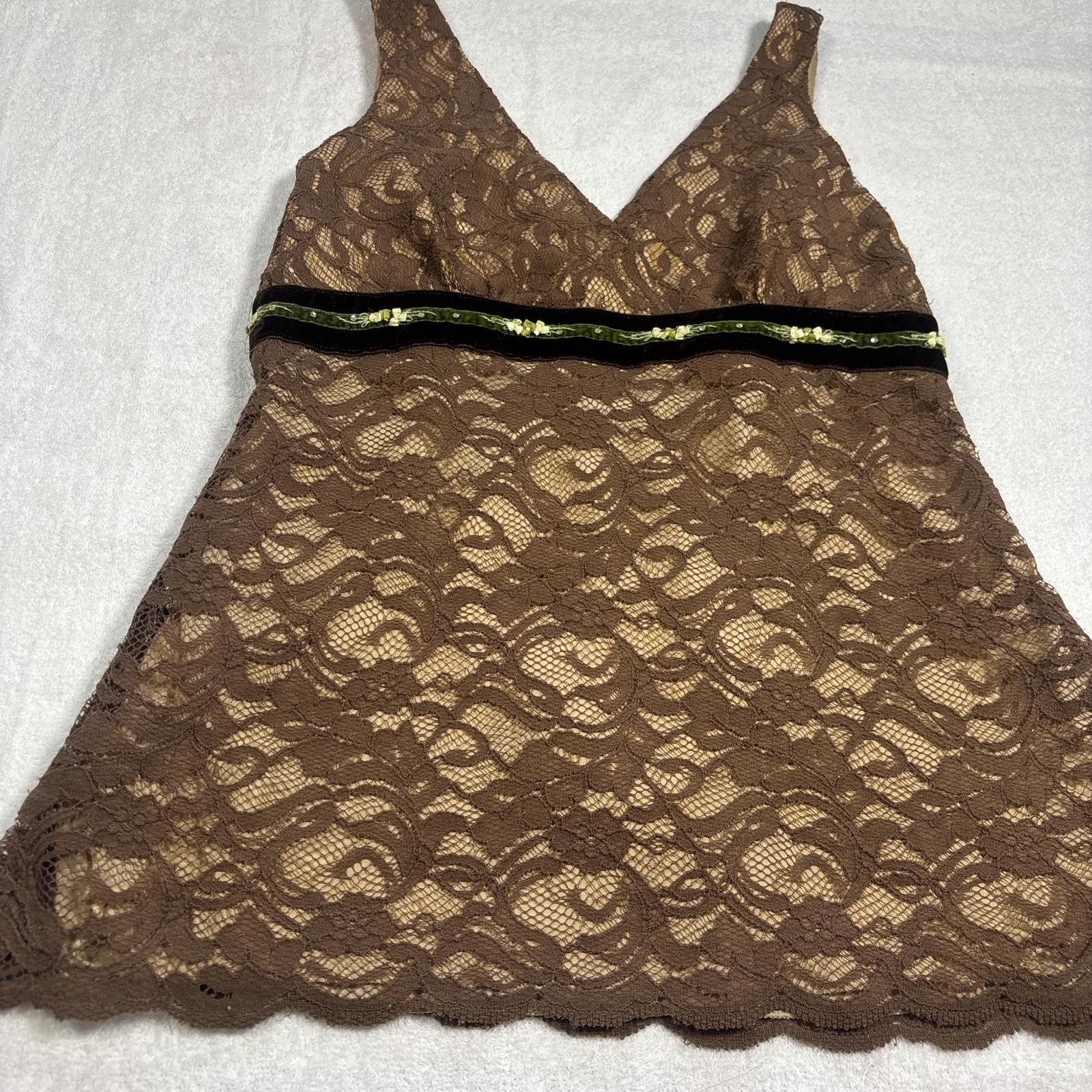 Rothco y2k brown lace fairy core top Size S / US 4 / IT 40 - 2 Thumbnail