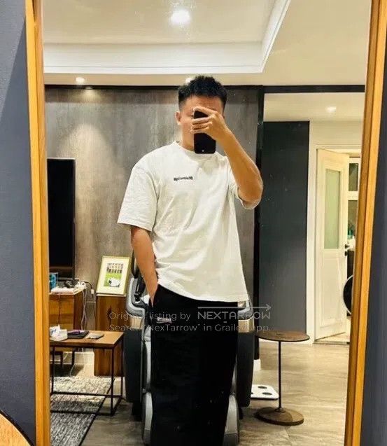 Balenciaga Balenciaga White Logo Letter Embroidered Cotton Crew Neck Size US XS / EU 42 / 0 - 9 Thumbnail