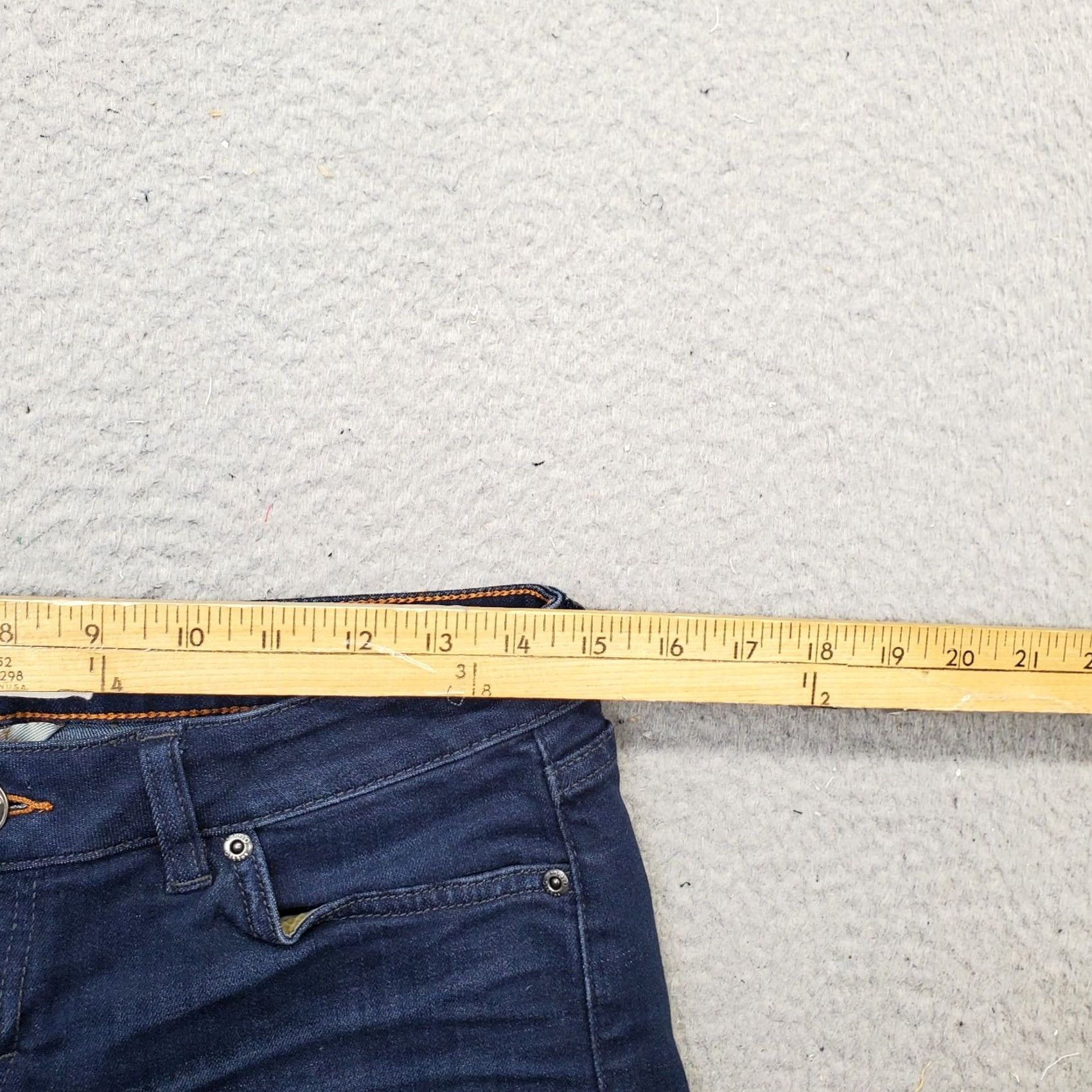 Denime Dittos Womens Shorts Blue Dark Wash Mid Rise Denim 5-Pocket Cuffed Stretch 27 Size 27" / US 4 / IT 40 - 5 Thumbnail