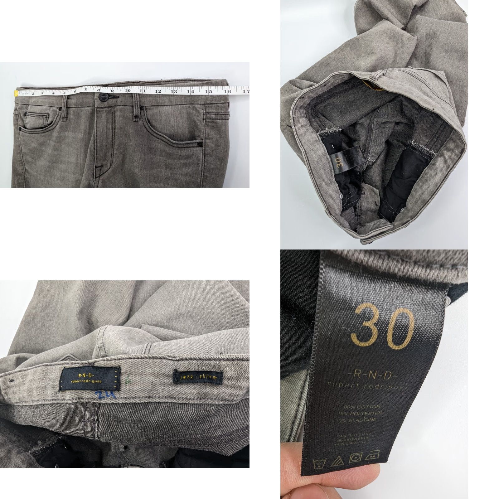 Robert Rodriguez Robert Rodriguez Women's Size 30 Grey Skinny Jeans User: Robert Rodriguez Women's Size 30 Grey Skinny Jeans Size 30" / US 8 / IT 44 - 8 Thumbnail