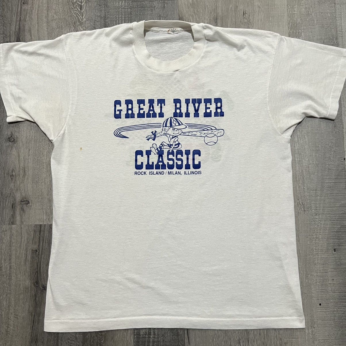 Vintage VTG Illinois Fast Pitch Softball 1980s White Baseball Shirt Size US XL / EU 56 / 4 - 1 Thumbnail