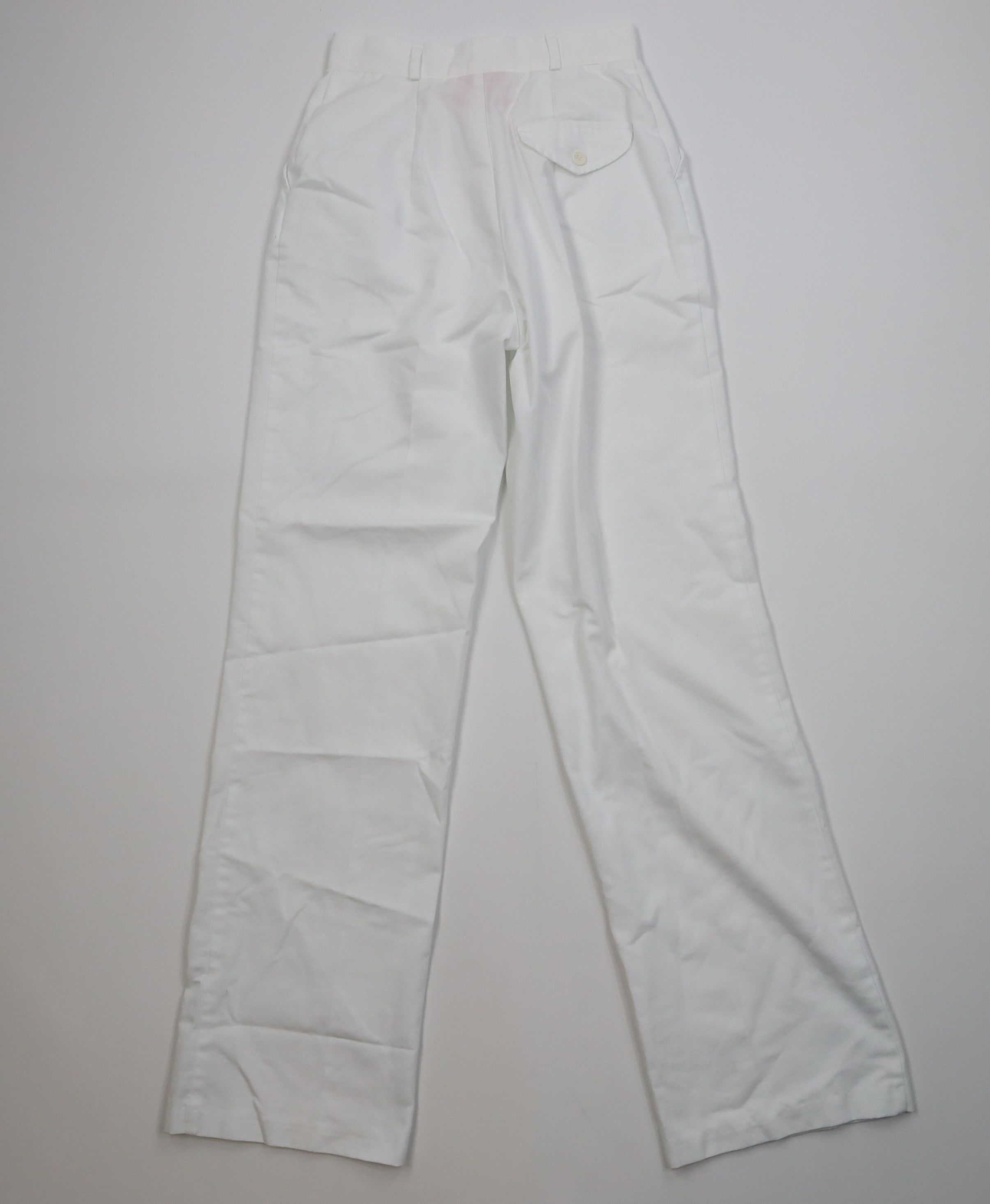 Vintage Vintage 70s Streetwear Flared Wide Leg Chino Pants White USA Size 25" / US 0 / IT 36 - 8 Thumbnail