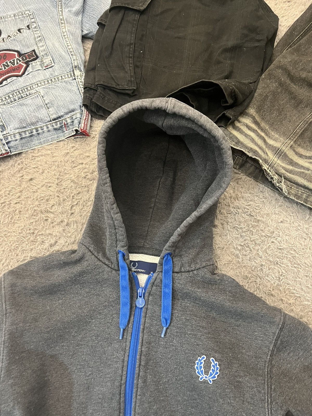 Fred Perry × Vintage Fred Perry Zip Hoodie Boxy Baggy UK Drill Vintage 90s Size US M / EU 48-50 / 2 - 3 Thumbnail
