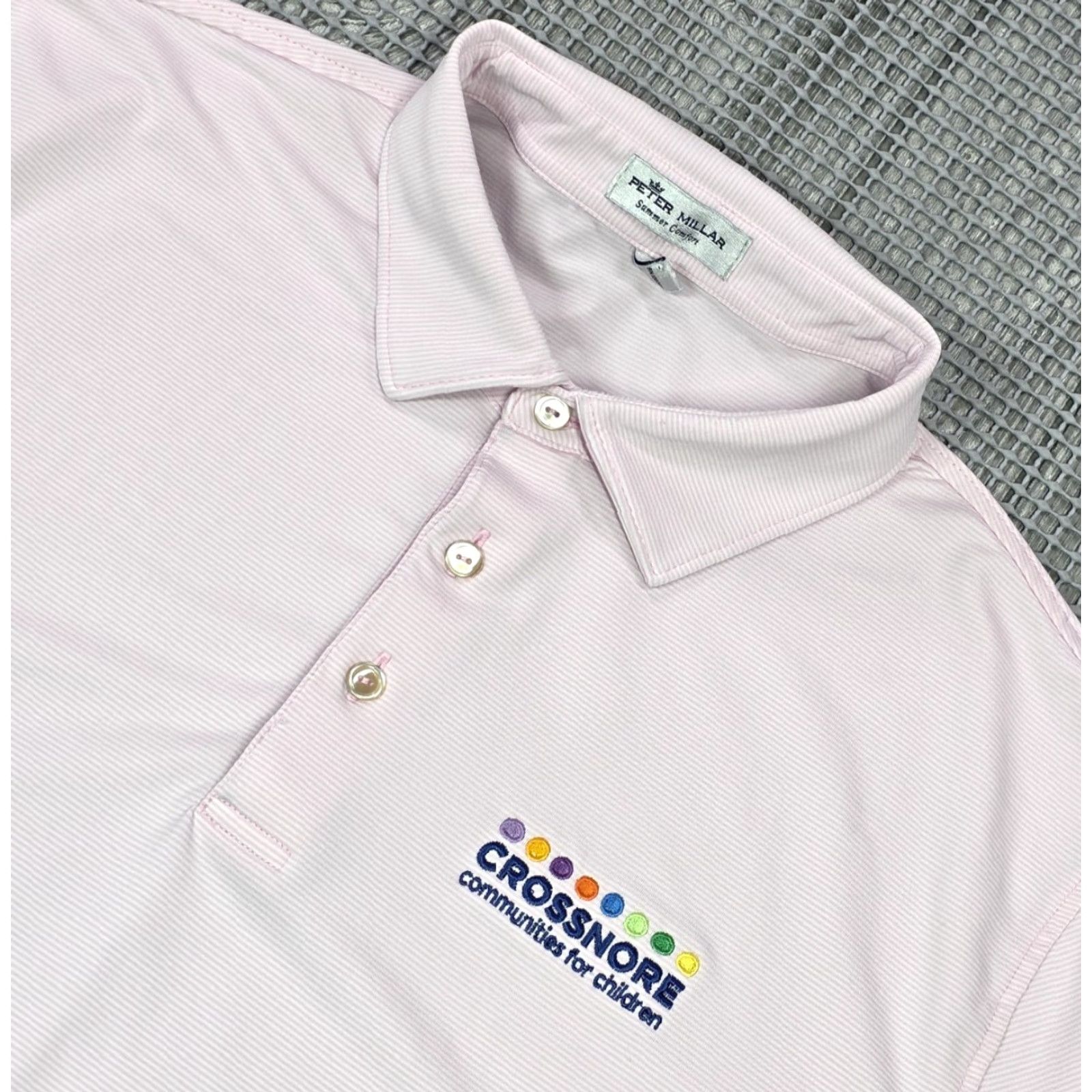 Peter Millar Peter Millar Summer Comfort Performance Polo Short Sleeve Shirt L Pink Crossnore Shirt Mens L Pink Crossnore Comfort Polo Size US L / EU 52-54 / 3 - 5 Thumbnail