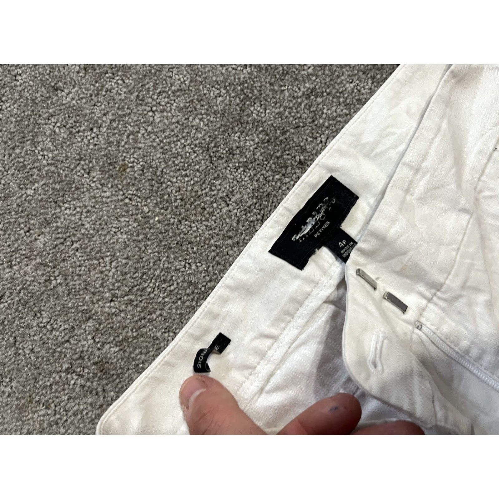Talbots VINTAGE Talbots Signature Capri Pants Womens Petite Size 4P Cotton Spandex White Casual Size 27" / US 4 / IT 40 - 4 Thumbnail