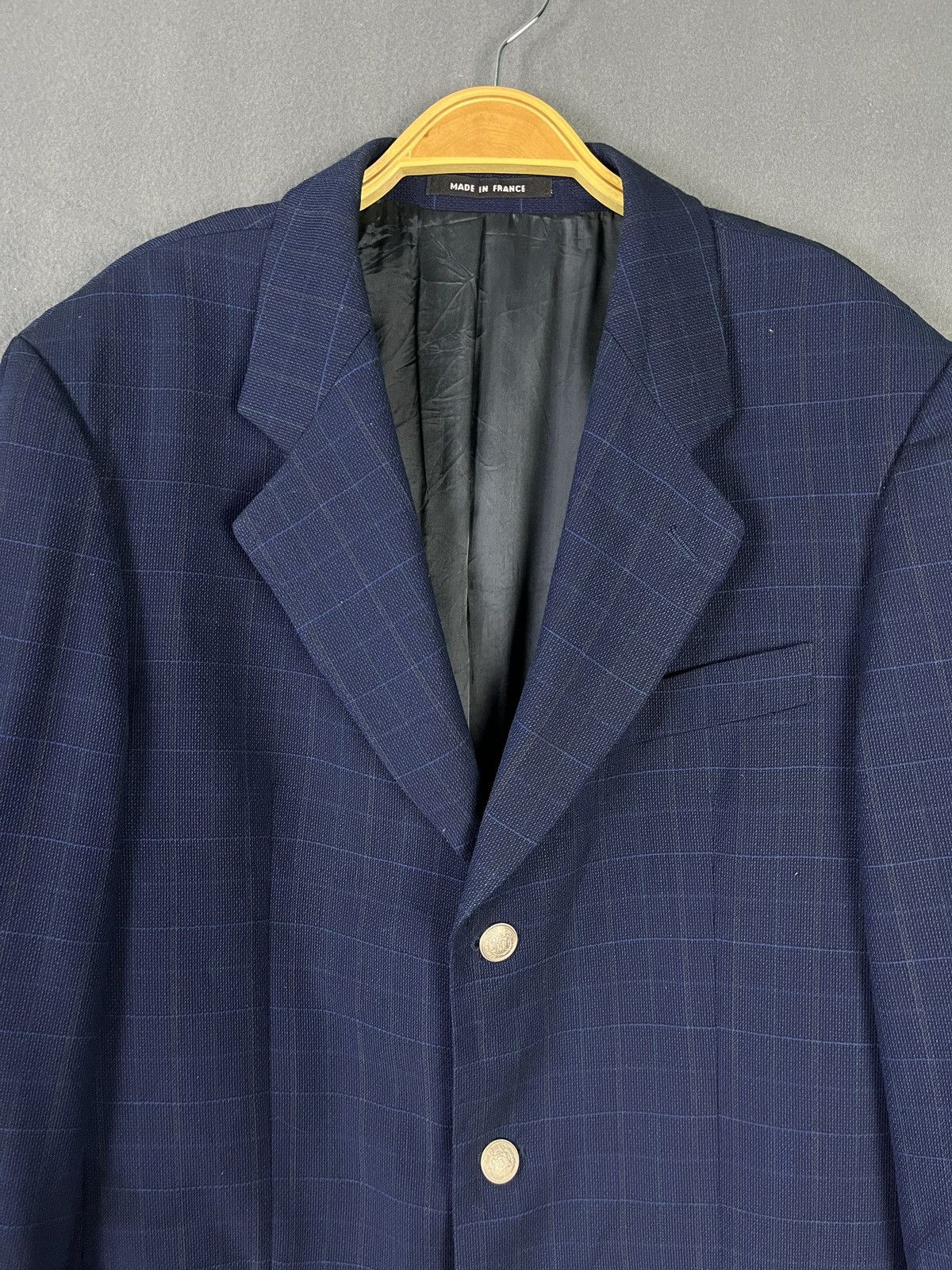 Vintage Accent Glen Plaid Blazer Made in France Size 42R - 3 Thumbnail