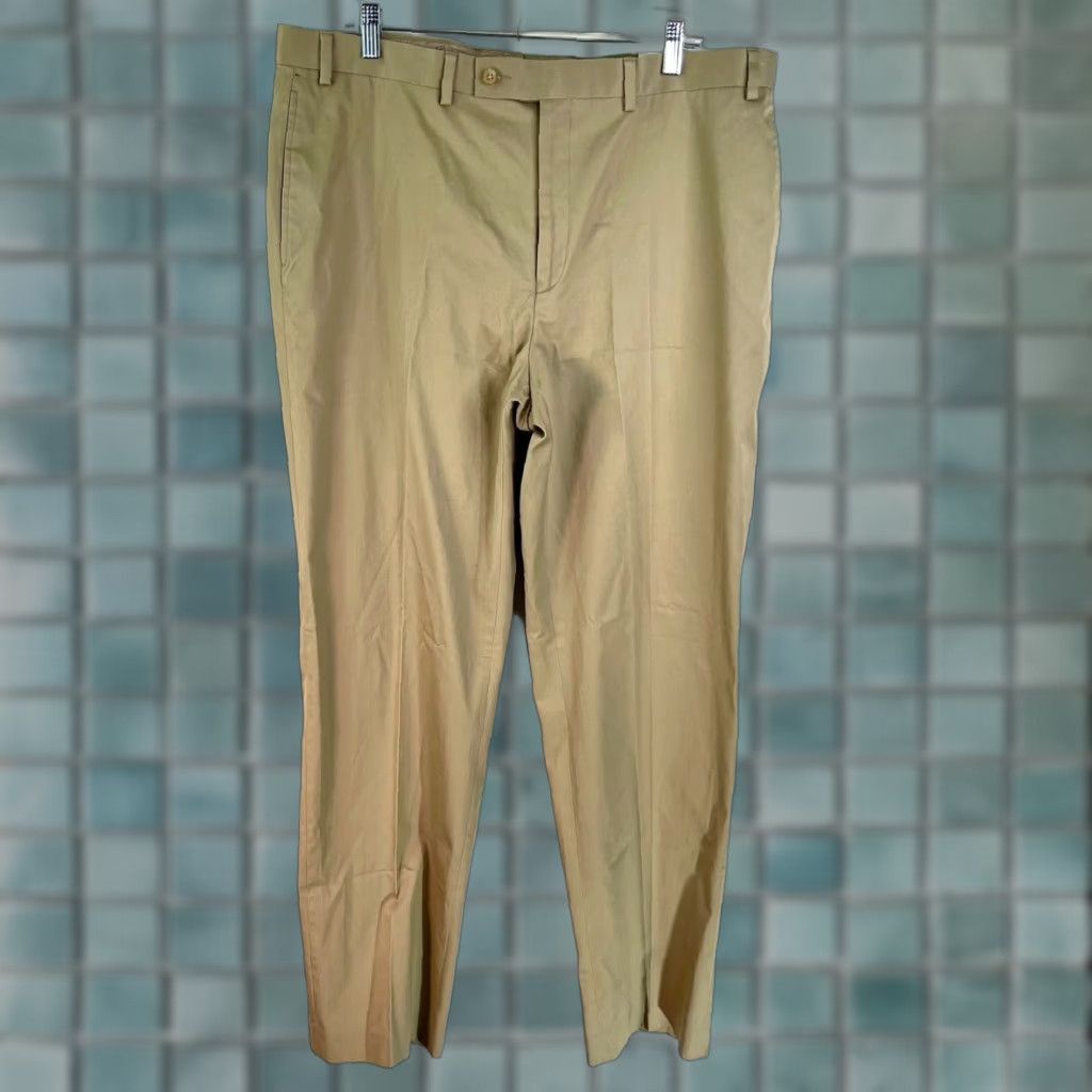 Ralph Lauren Lauren Ralph Lauren Dress Pants Mens Regular Fit Straight Leg Tan 36X34 Size US 36 / EU 52 - 1 Thumbnail
