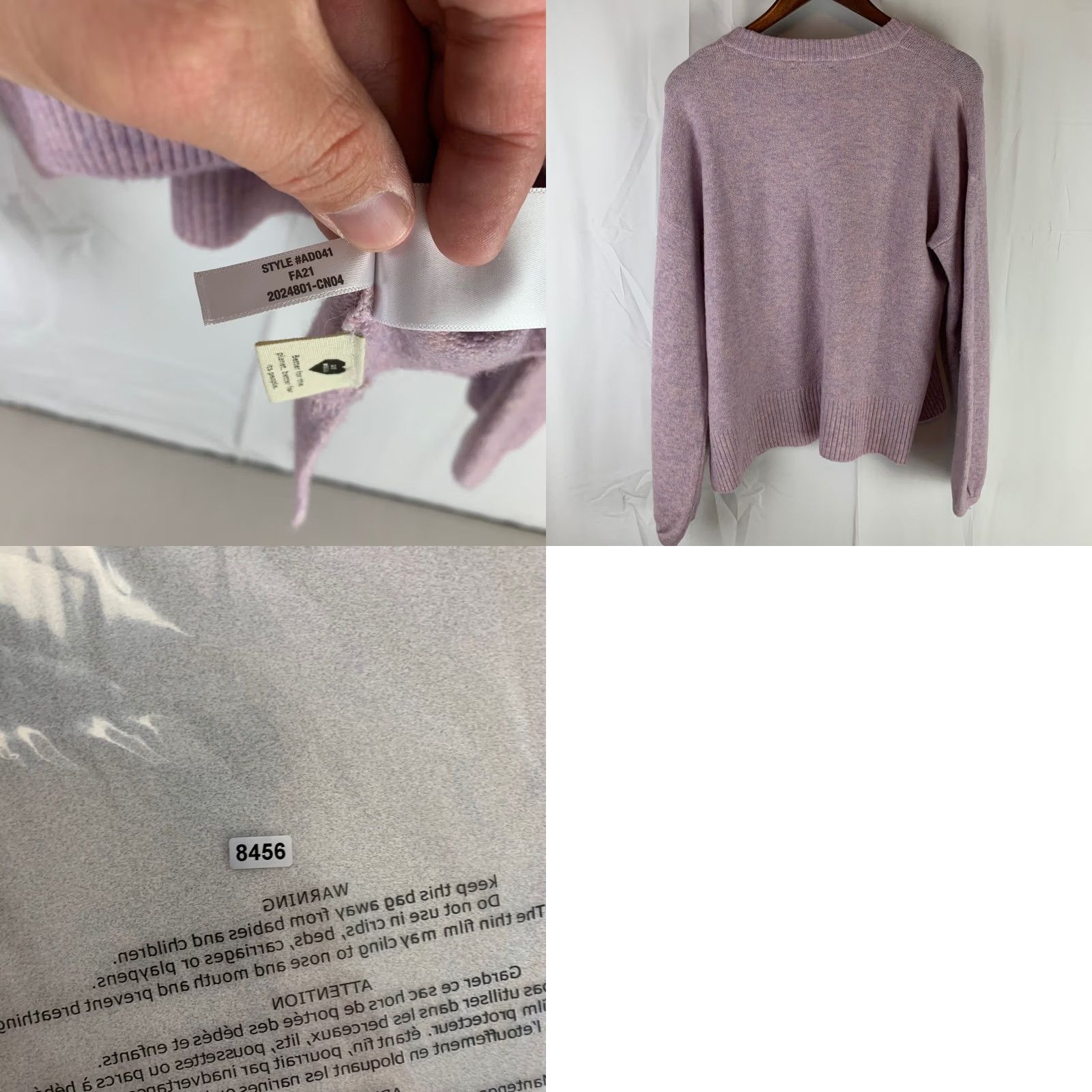 Madewell Madewell Purple Alpaca Wool Blend Crewneck M Women - Relaxed Fit Sweater Size M / US 6-8 / IT 42-44 - 8 Thumbnail