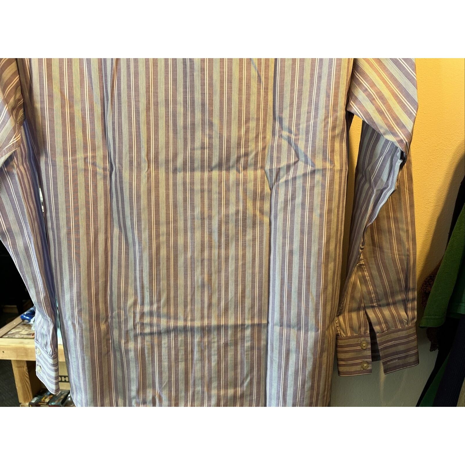 Hugo Boss Hugo Boss Men’s L Purple Striped LS Button Down Cotton Shirt Size US L / EU 52-54 / 3 - 14 Thumbnail