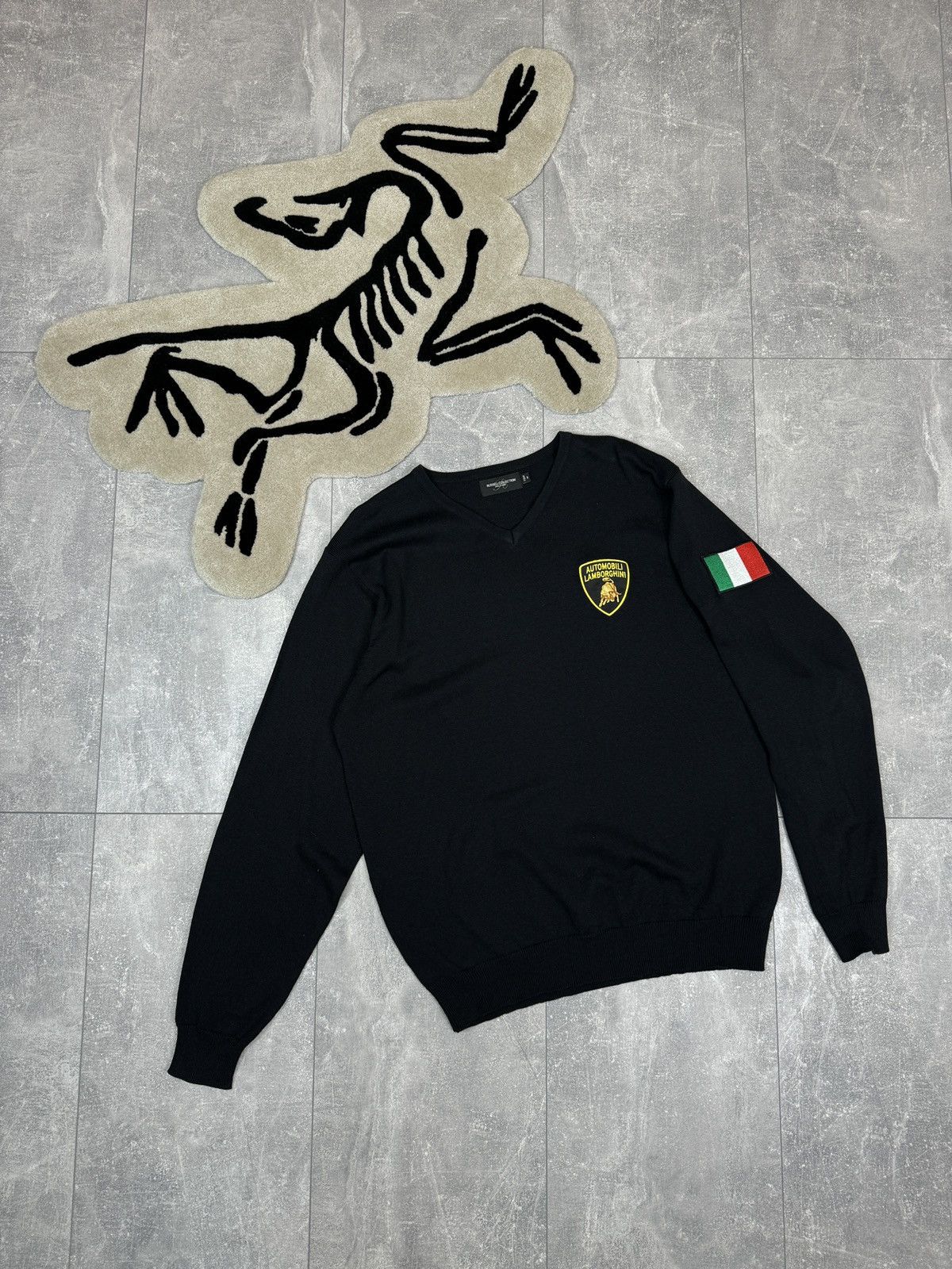 Lamborghini Mens Vintage Automobile Lamborghini Sweater Knitwear racing Size US M / EU 48-50 / 2 - 1 Thumbnail