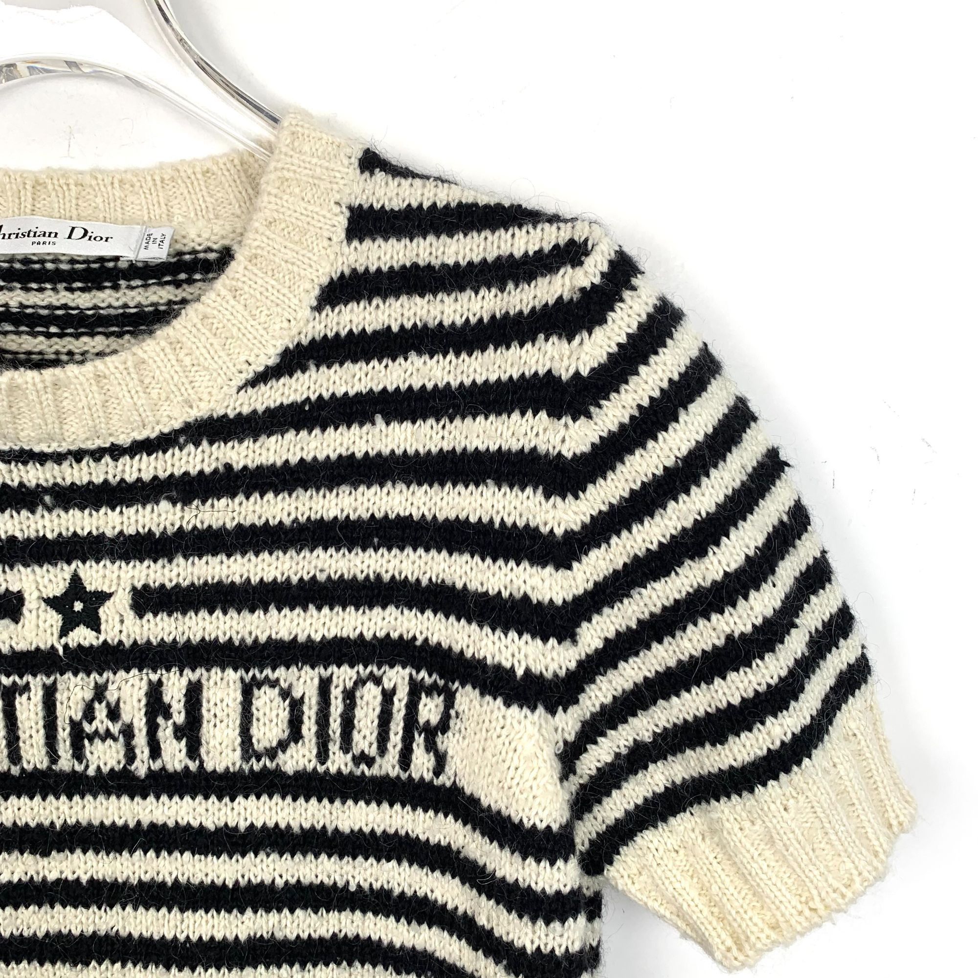 Christian Dior Monsieur Christian Dior Color-Block Logo Embroidery Striped Cotton Ro Size XS / US 0-2 / IT 36-38 - 6 Thumbnail
