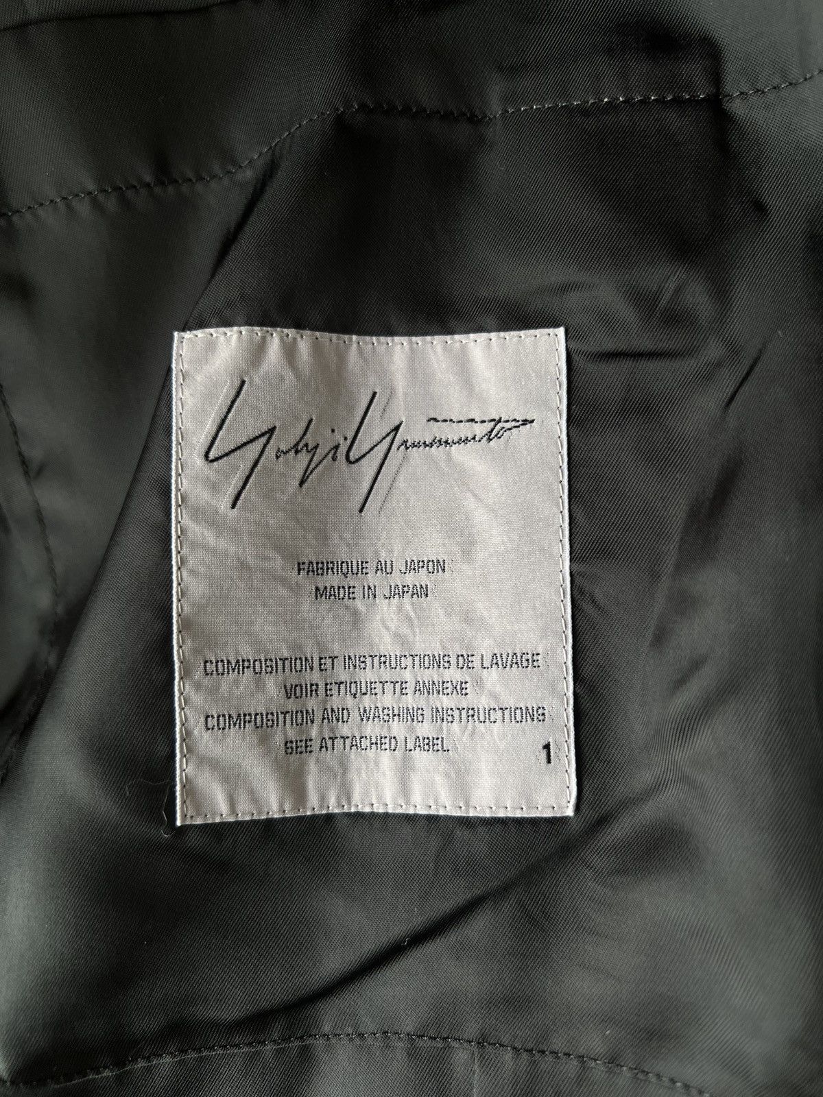 Yohji Yamamoto Yohji Yamamoto - Back Print Staff Long Jacket Coat black Size US S / EU 44-46 / 1 - 18 Thumbnail