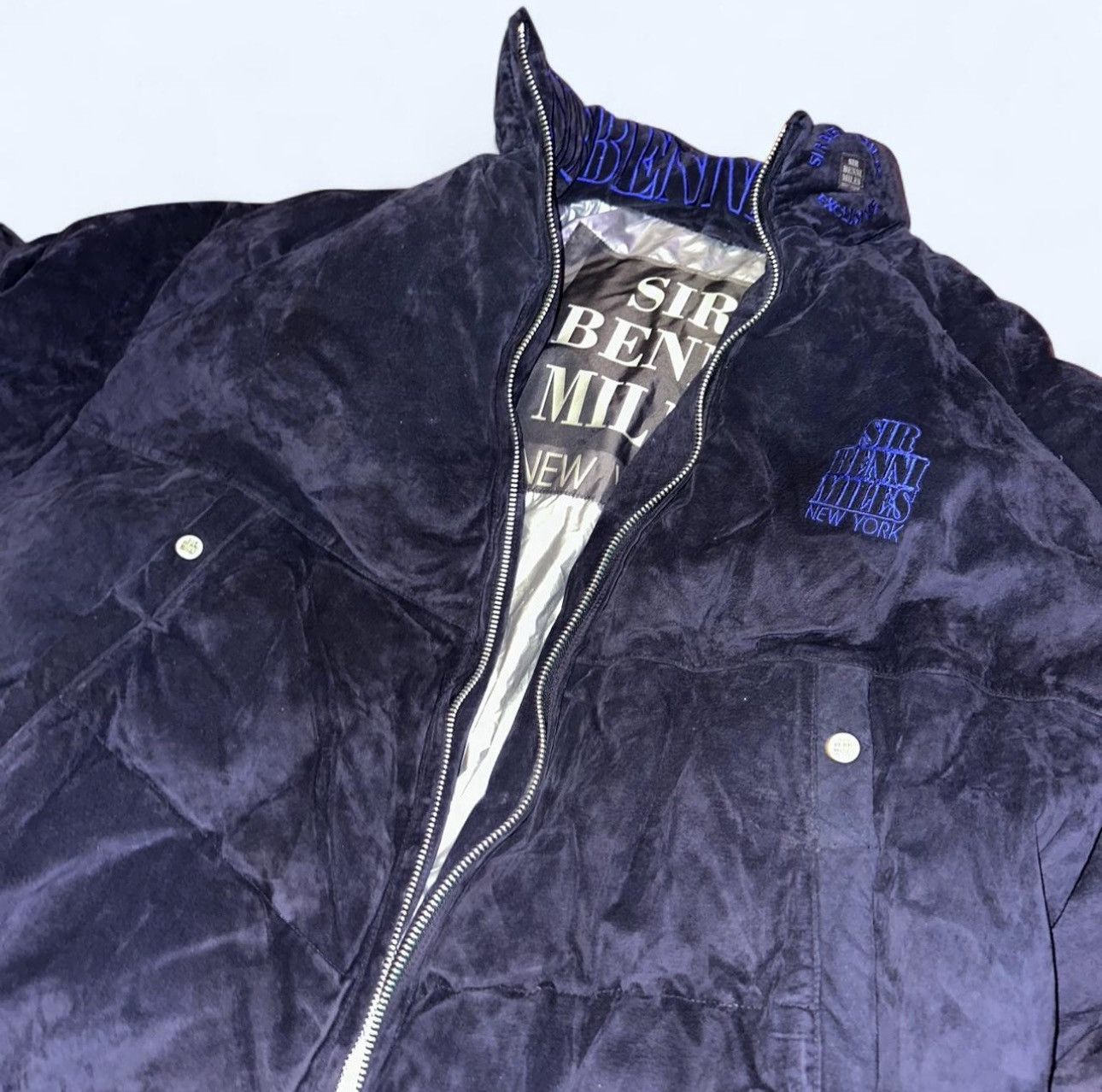 Other Sir Benni Miles NYC Velour Puffer Bomber Jacket – 3XL Size US XXL / EU 58 / 5 - 4 Thumbnail