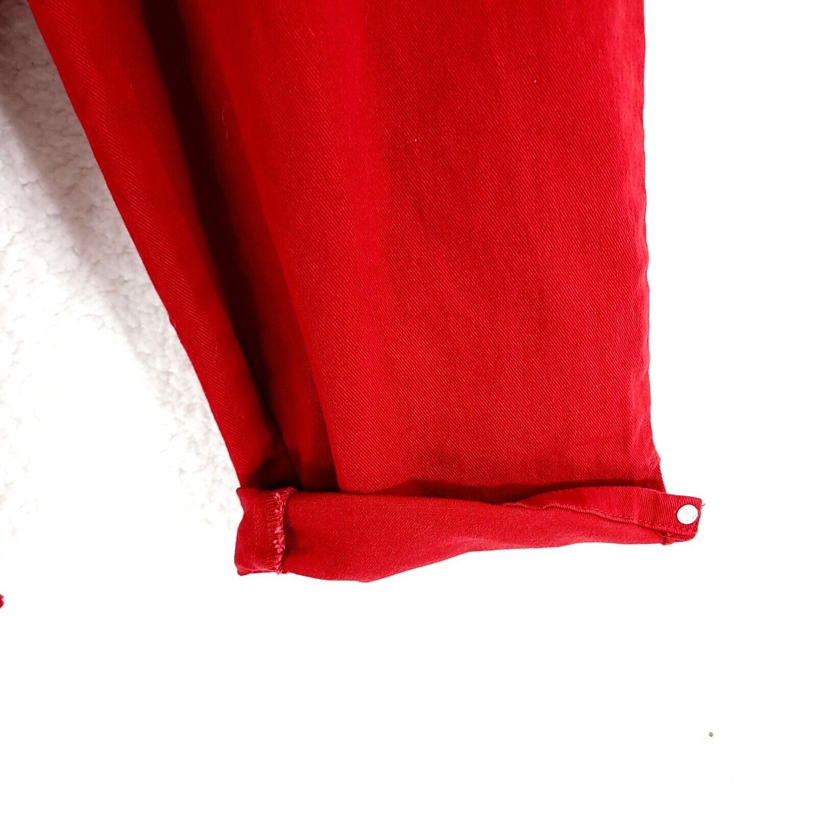 Gloria Vanderbilt Gloria Vanderbilt Red Roll-Up Capri Denim High Rise Jeans Am Size 32" / US 10 / IT 46 - 2 Thumbnail