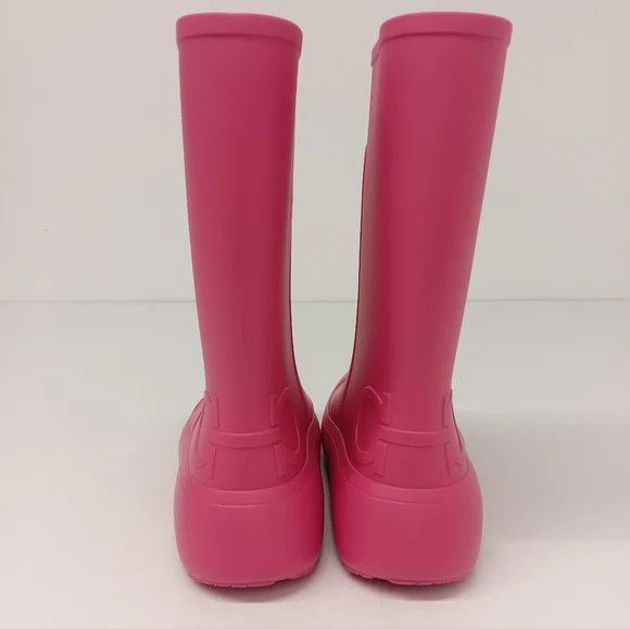 Salvatore Ferragamo Ferragamo Women's Gancini Detail Pink Rain Boots - Size 9 Size US 9 / IT 39 - 10 Thumbnail