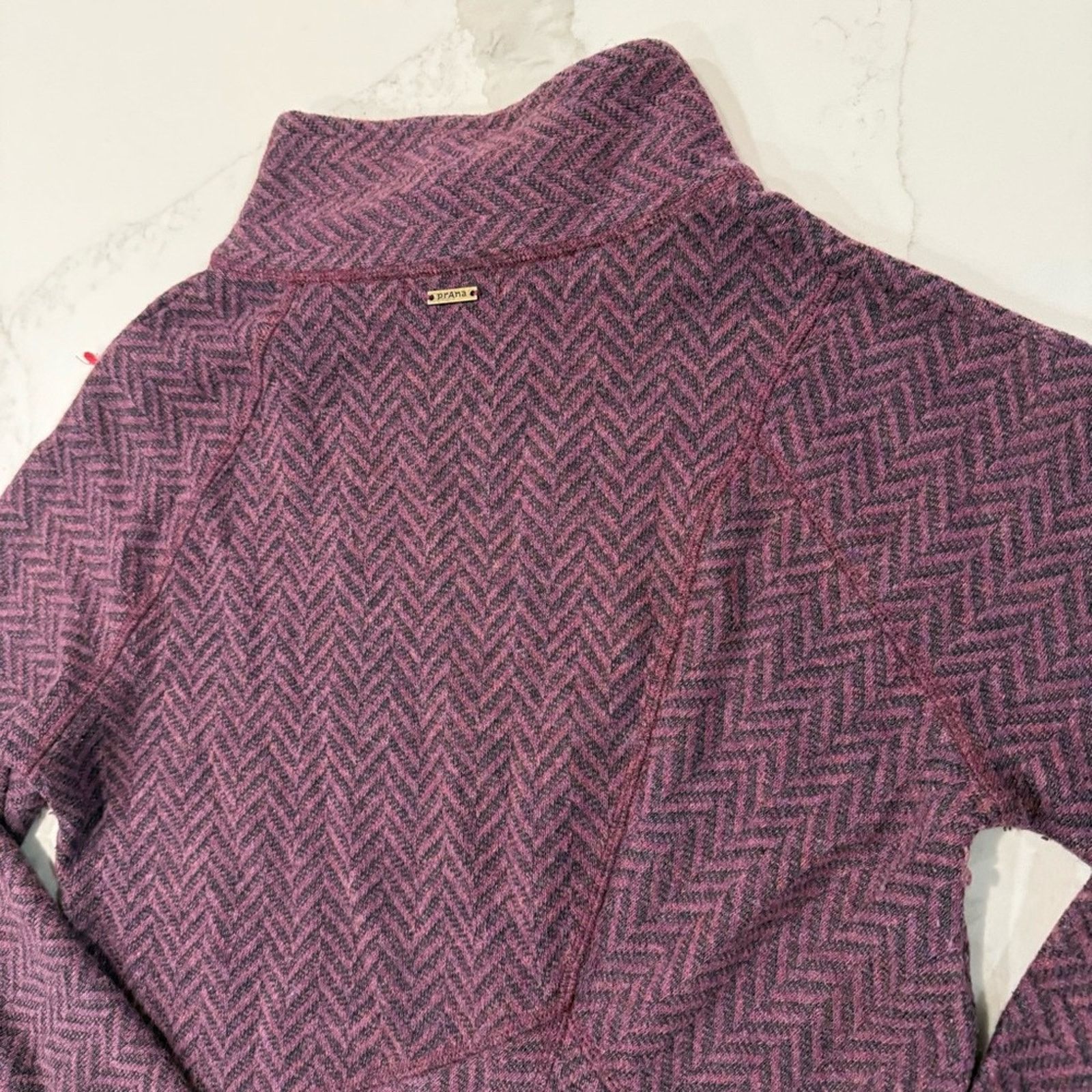 Prana Prana Funnel Neck Chevron Wool Blend Sweater Womens Medium Size M / US 6-8 / IT 42-44 - 9 Thumbnail