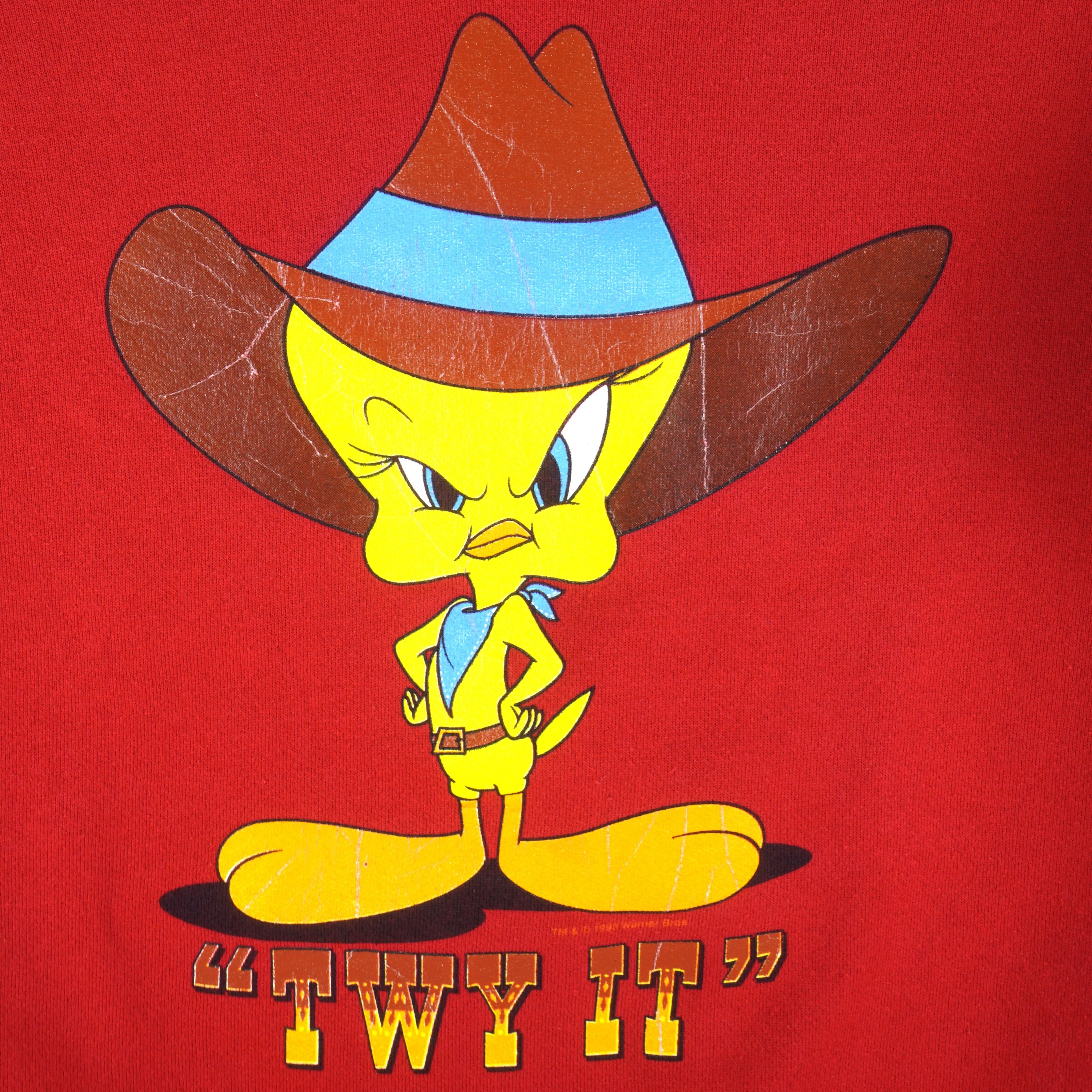 Vintage Looney Tunes - Tweety Twy It Crew Neck Sweatshirt 1998 Large Size US L / EU 52-54 / 3 - 3 Thumbnail