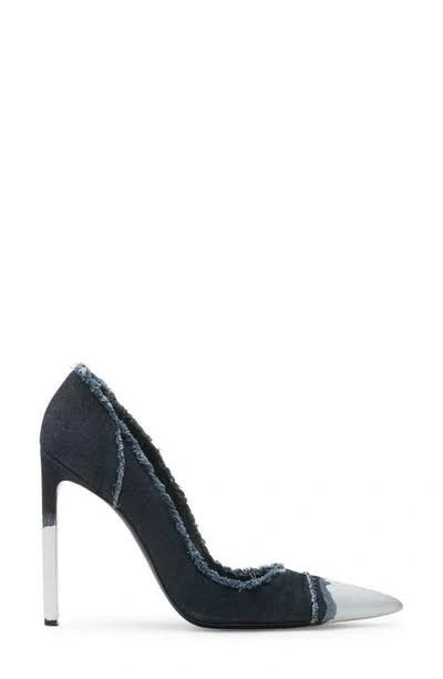 image of Tom Ford O1Loc1C0324 W2240 Denim Pumps In Blue/white Shoes, Women's (Size 9)