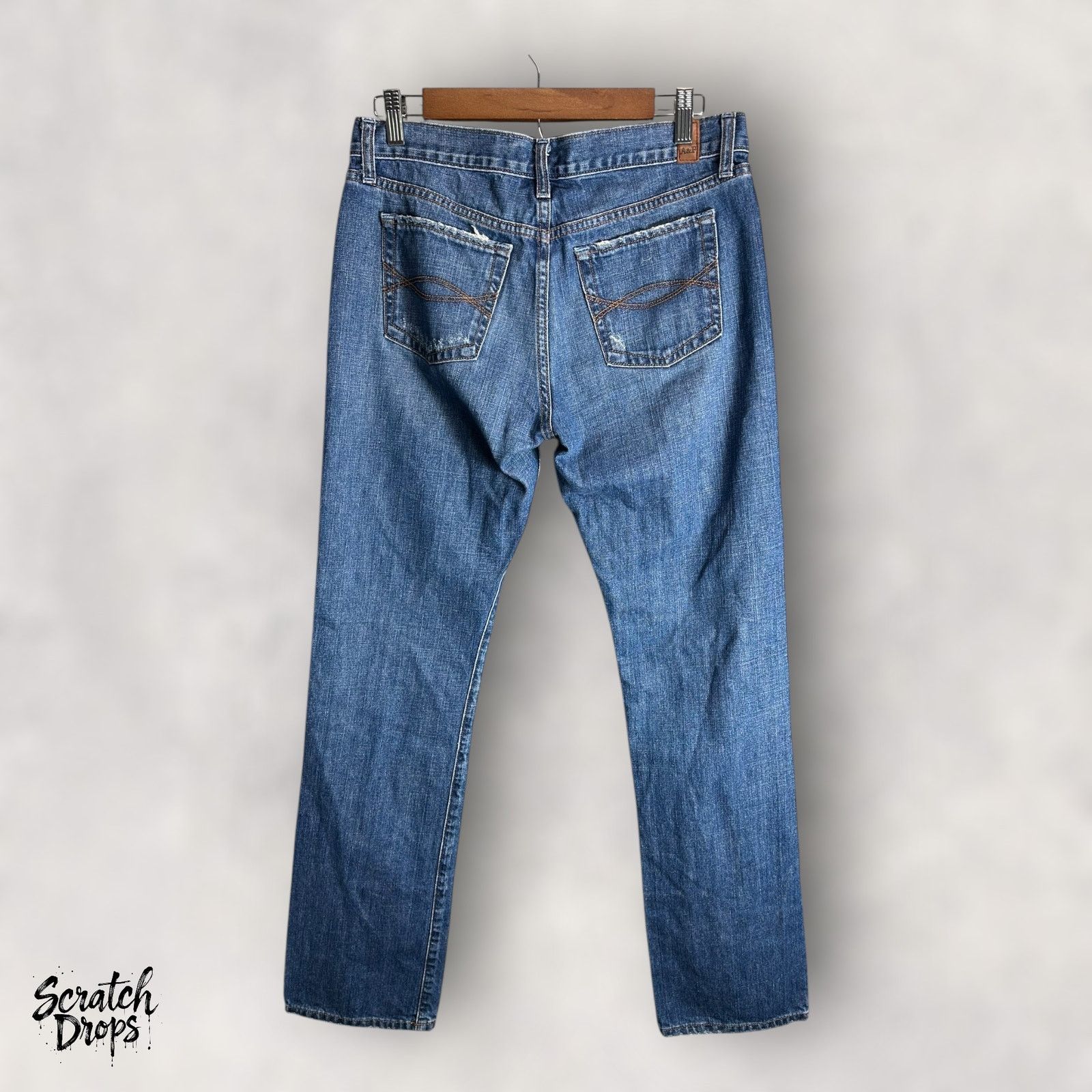 Abercrombie & Fitch Vintage 90s Abercrombie Fitch Women's Ripped Jeans 8R Blue Size 30" / US 8 / IT 44 - 3 Thumbnail