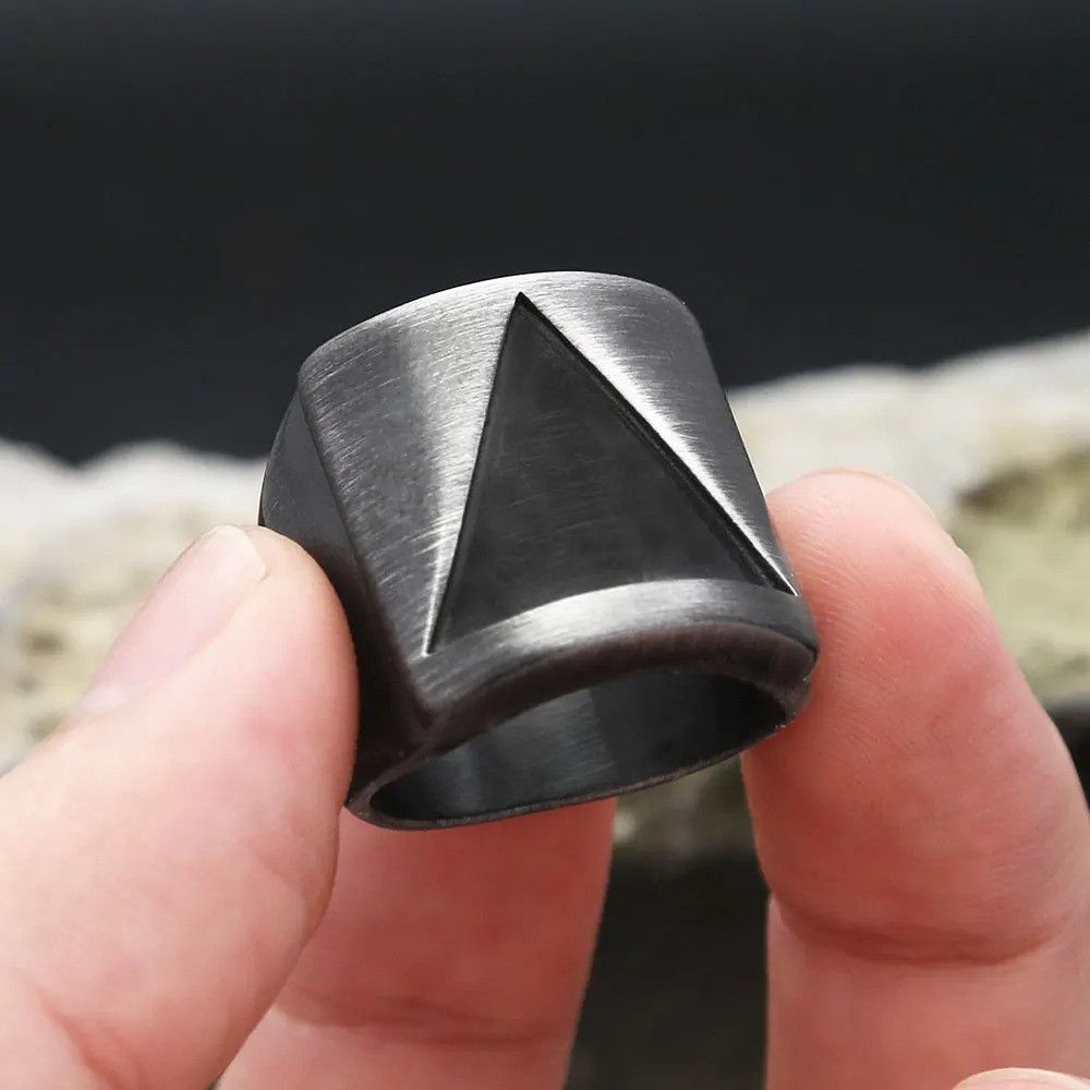 Vintage Stainless Steel Triangle Ring Size ONE SIZE - 2 Thumbnail