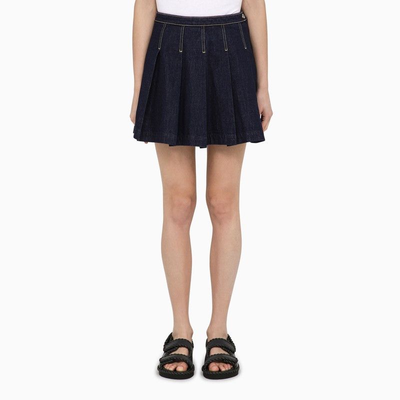 image of Kenzo Blue Flounced Denim Mini Skirt, Women's (Size 26)