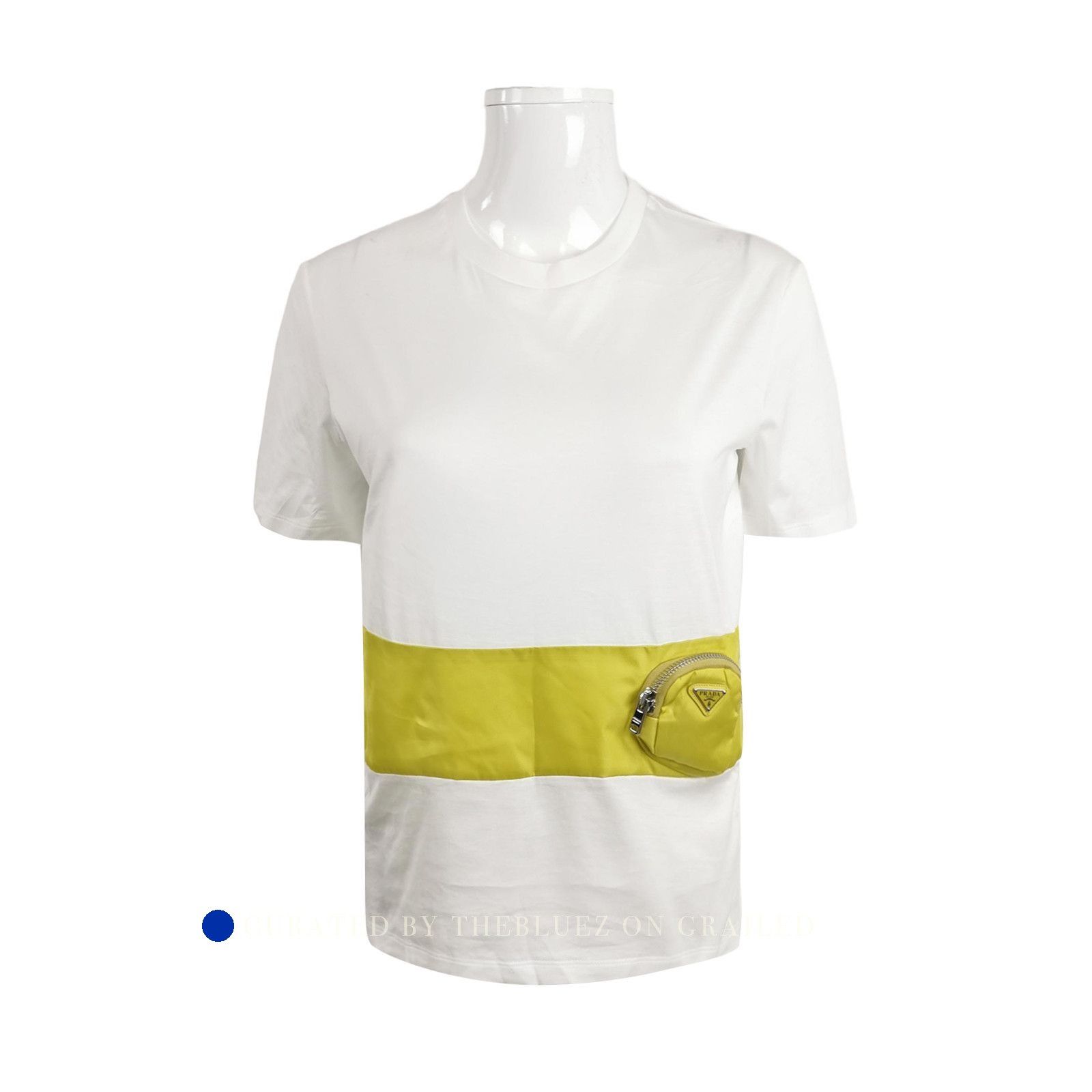 Prada Minimalistic White Pouch T-Shirt Size US XS / EU 42 / 0 - 1 Thumbnail