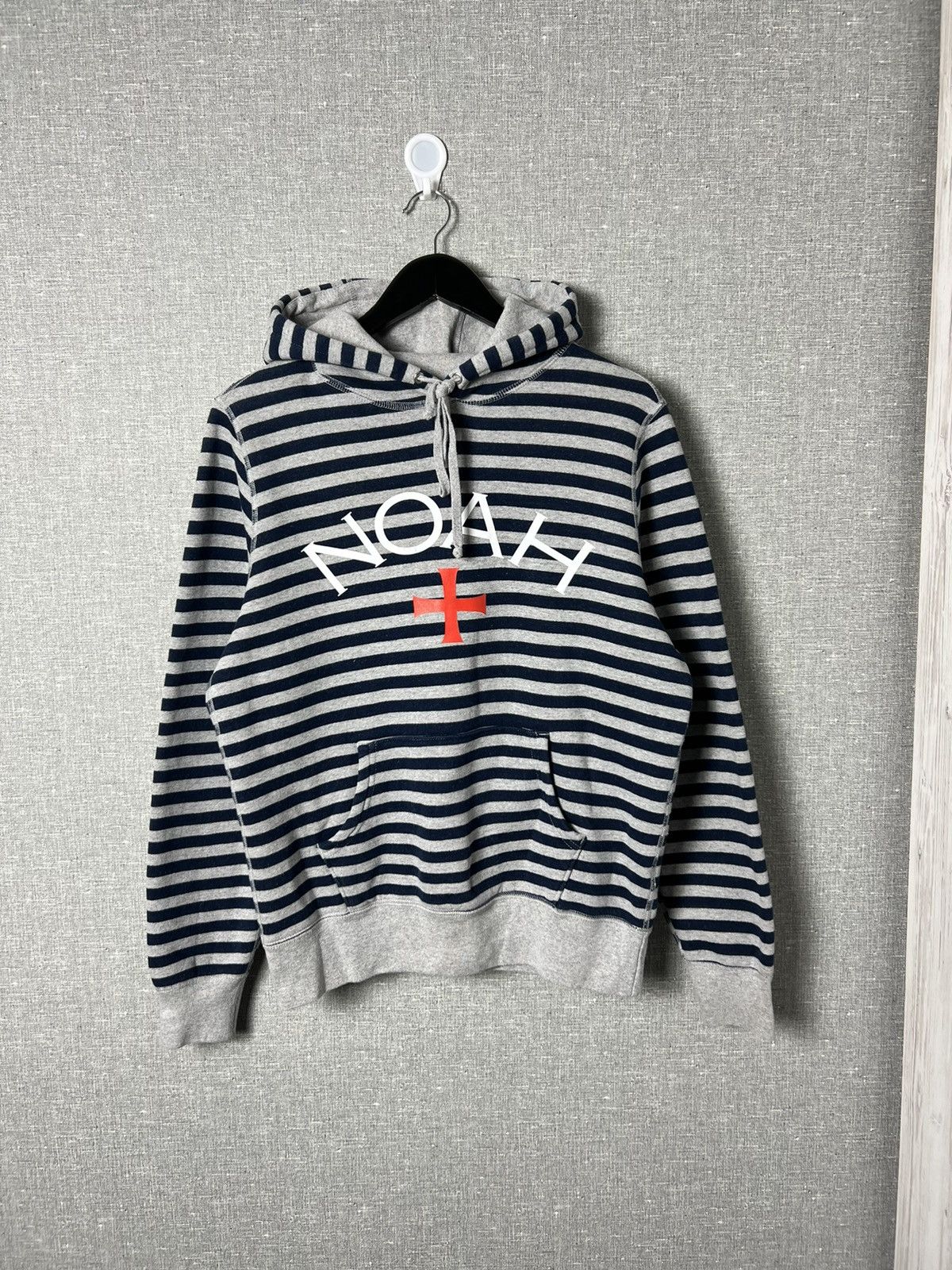 Noah Noah Logo Print Striped Fleece Cotton Hoodie Size US S / EU 44-46 / 1 - 2 Thumbnail
