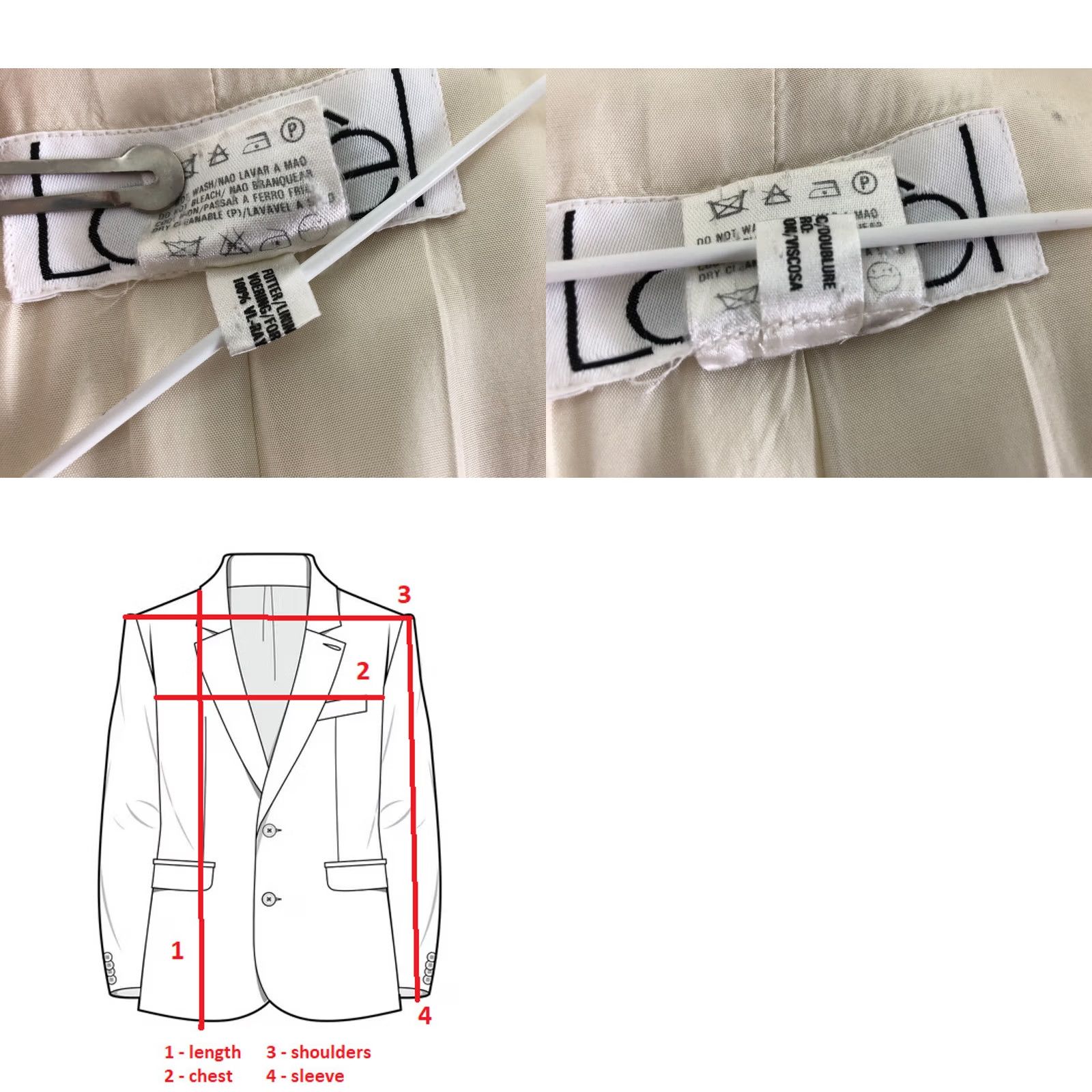 Vintage Laurèl Blazer Women 42 Ivory Viscose Rayon One Button Closure On-Seam Pockets Classic Size M / US 6-8 / IT 42-44 - 10 Thumbnail