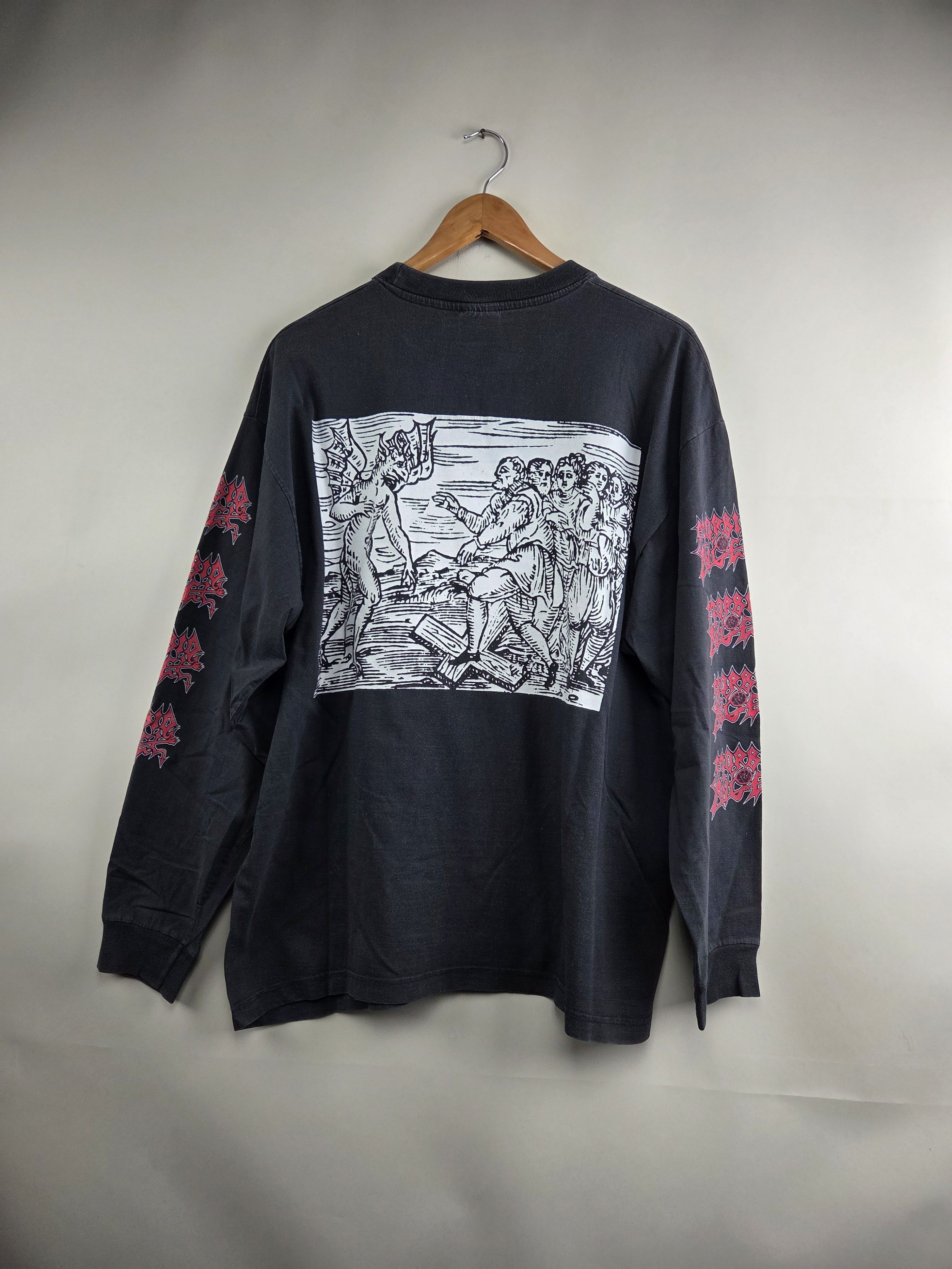 Band Tees × Vintage 90s Morbid Angel Goat Covenant Long-sleeved XL 23" 29.5" Size US XL / EU 56 / 4 - 6 Thumbnail