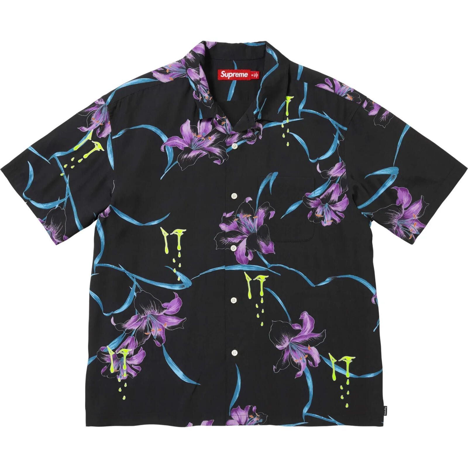 Supreme SS26 Supreme AOI Lilies S/S Shirt Black XL Size US XL / EU 56 / 4 - 1 Thumbnail