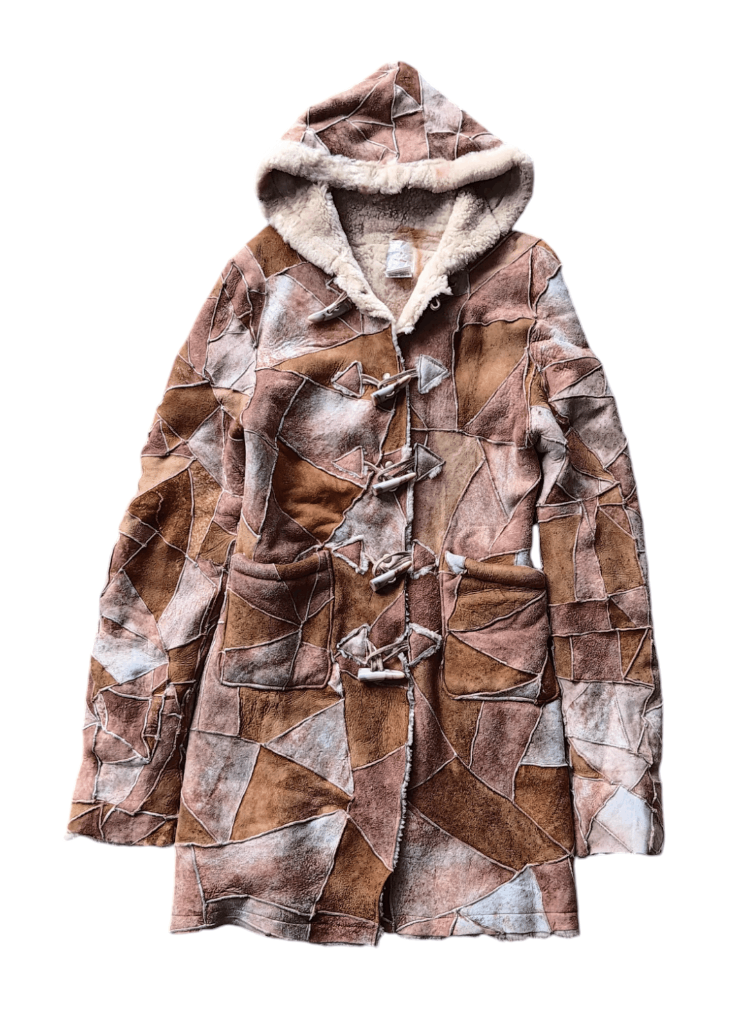 Japanese Brand × Le Grande Bleu (L.G.B.) Peace & love shep skin suede leather patchwork jacket Size M / US 6-8 / IT 42-44 - 1 Thumbnail