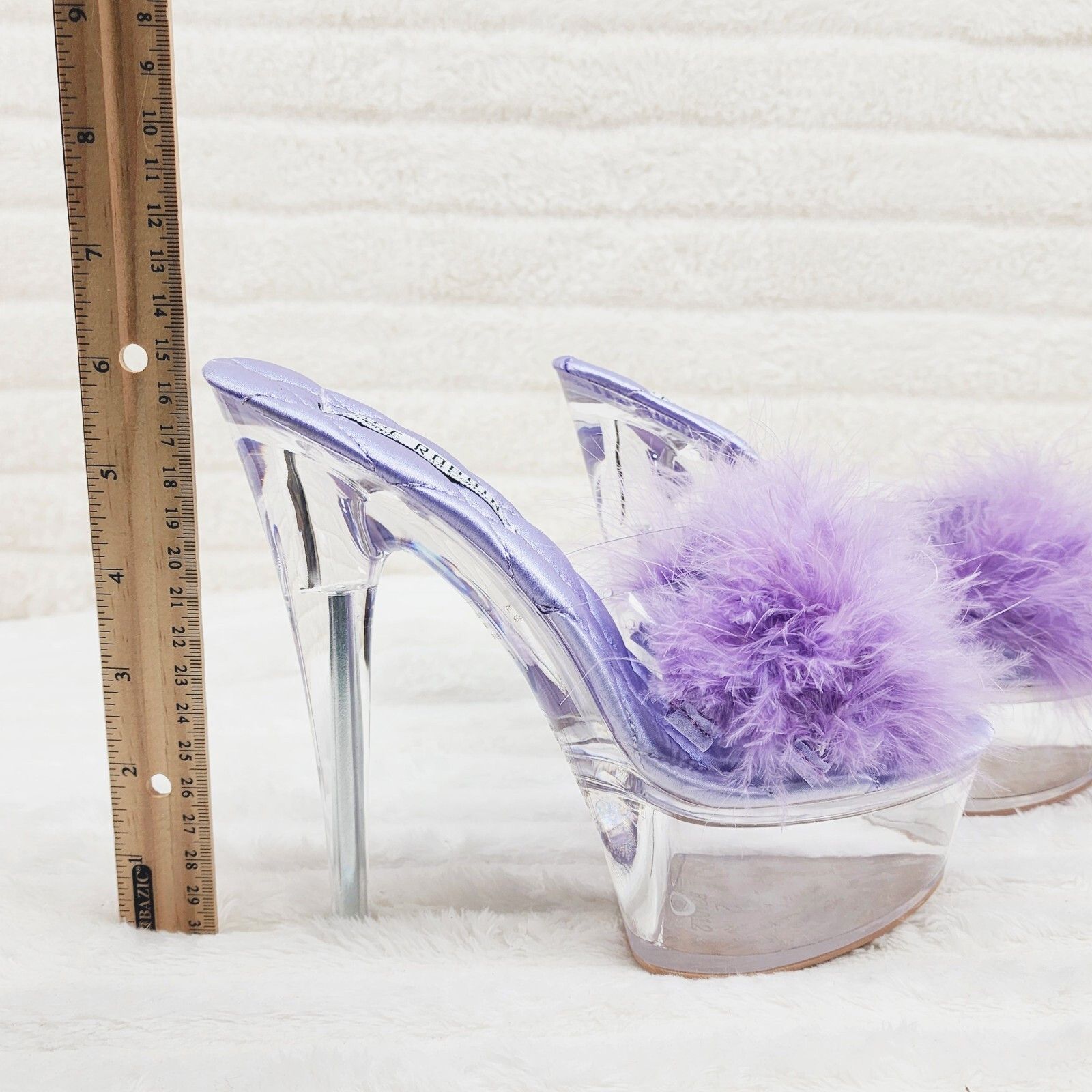 Other Maren Marabou Feather Slip On Platform 6" Stiletto Heel Shoe Size US 10 / IT 40 - 6 Thumbnail