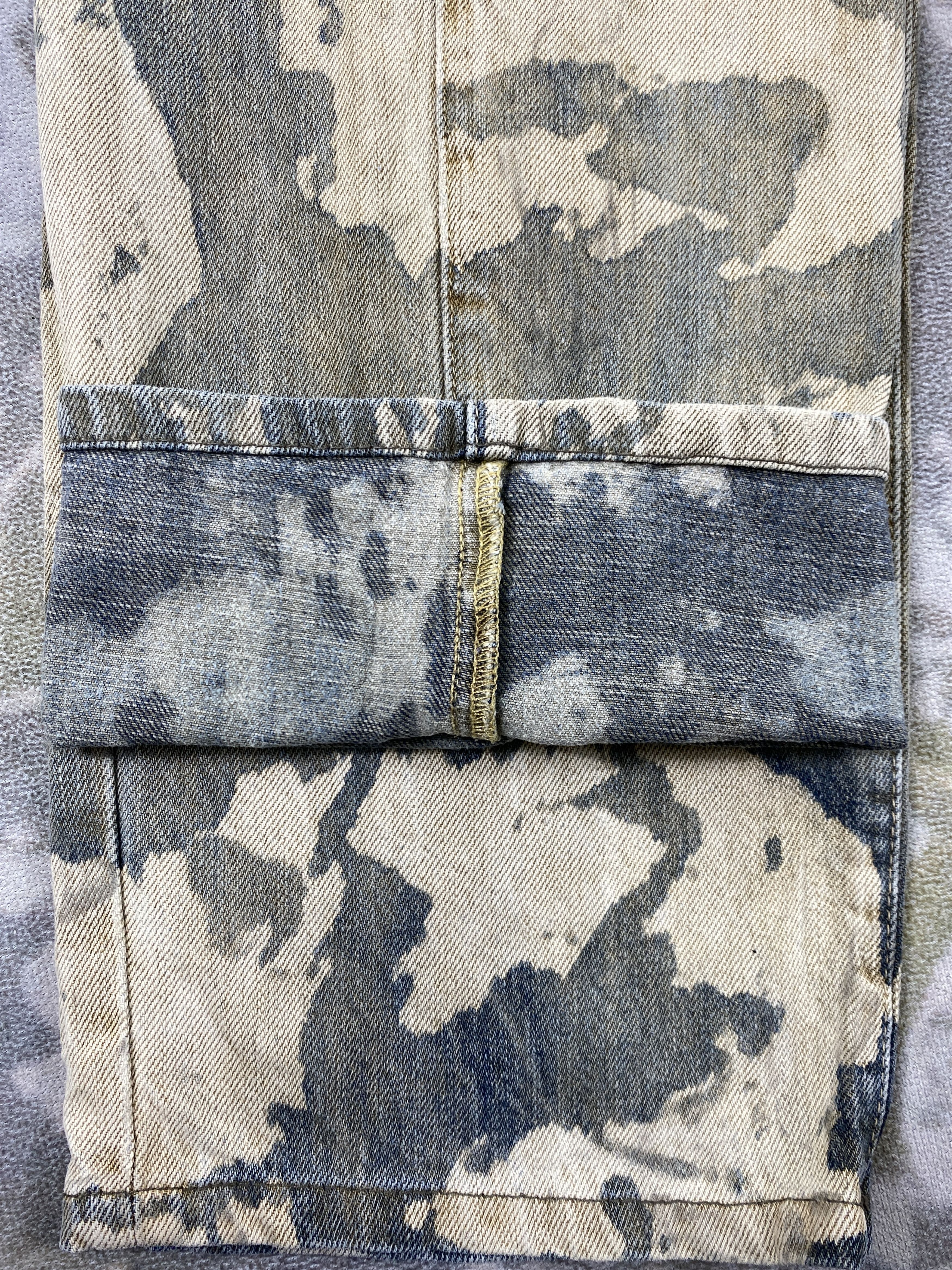 If Six Was Nine Acid Wash Uniqlo Blue Vintage Jeans 33x31.5 Denim JN3388 Size US 33 - 13 Thumbnail