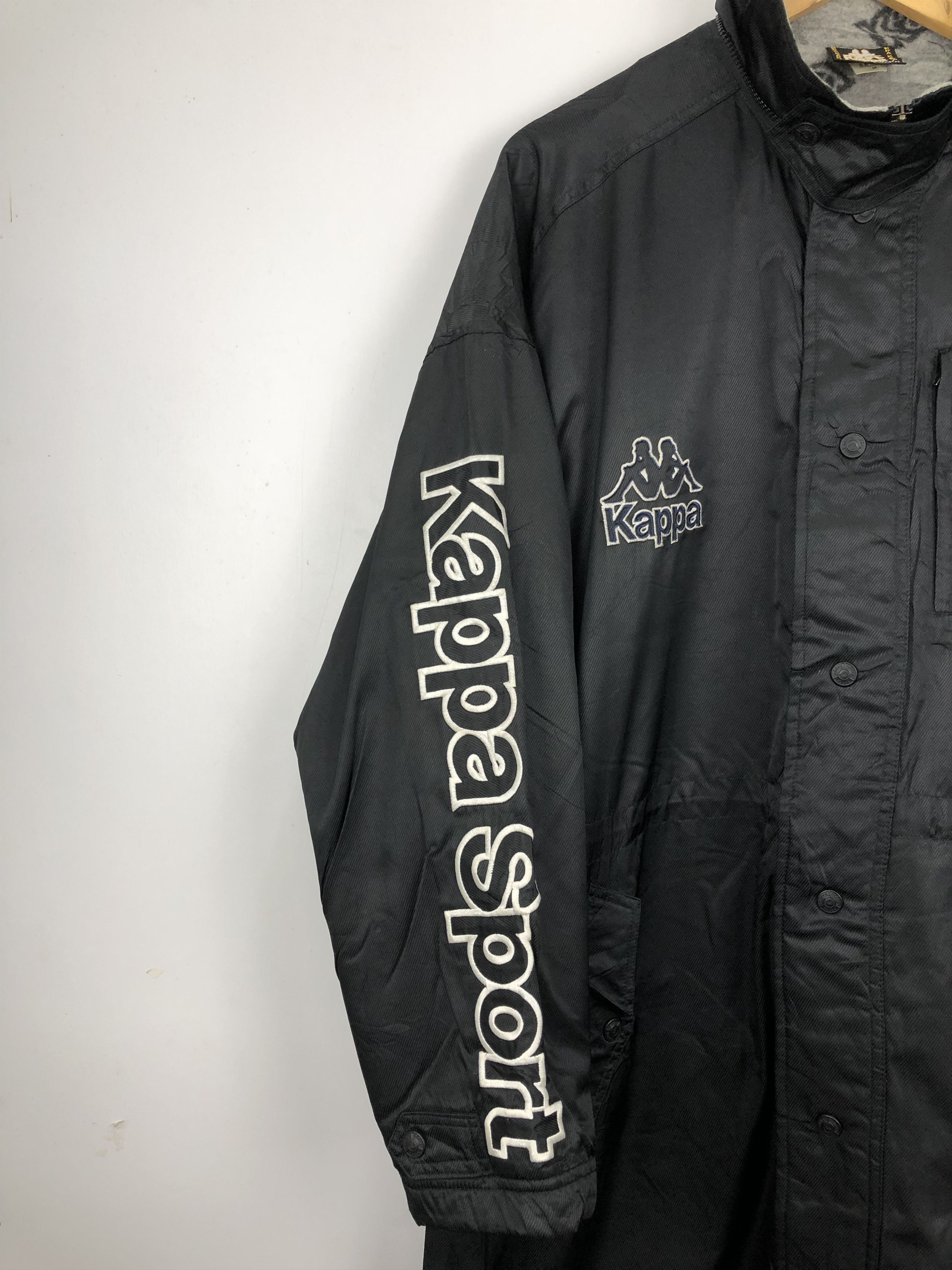 Kappa Vintage 90s Kappa Long Winter Jacket Black SideTape J0691 Size US M / EU 48-50 / 2 - 6 Thumbnail