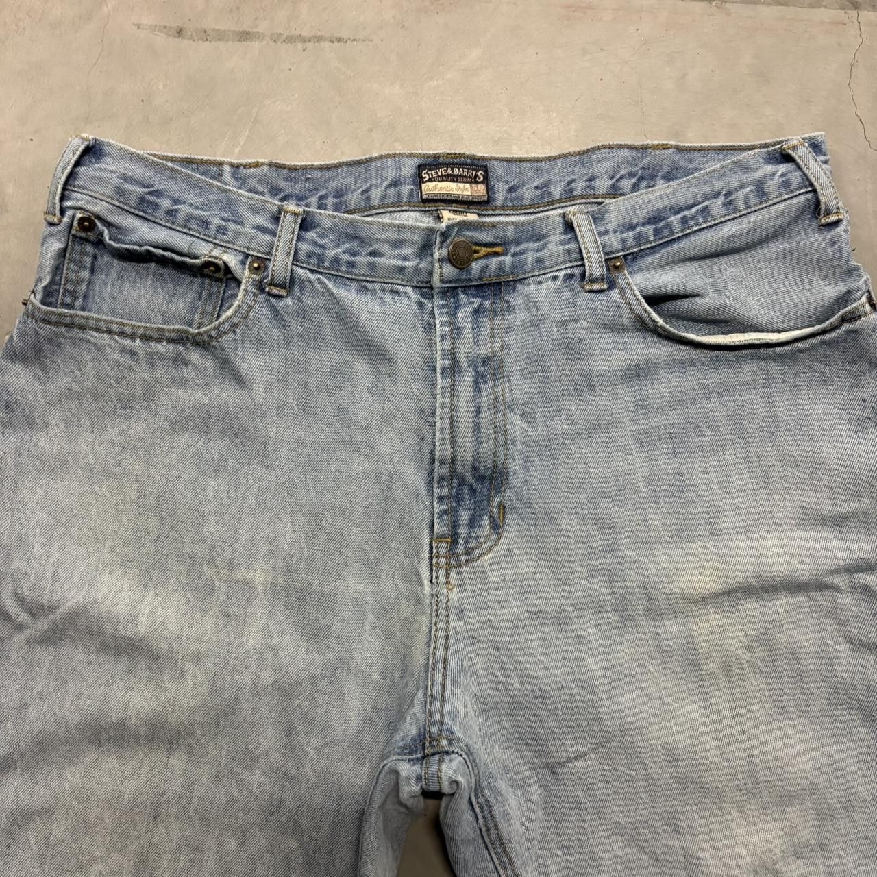 Vintage Crazy Vintage Y2K/2000s Super Baggy Skater Style Steve and Barrys Light Wash Denim Jeans! Size US 36 / EU 52 - 4 Thumbnail