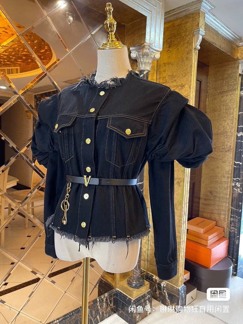 Versace Versace Court three-dimensional puff sleeve denim jacket Size M / US 6-8 / IT 42-44 - 3 Thumbnail