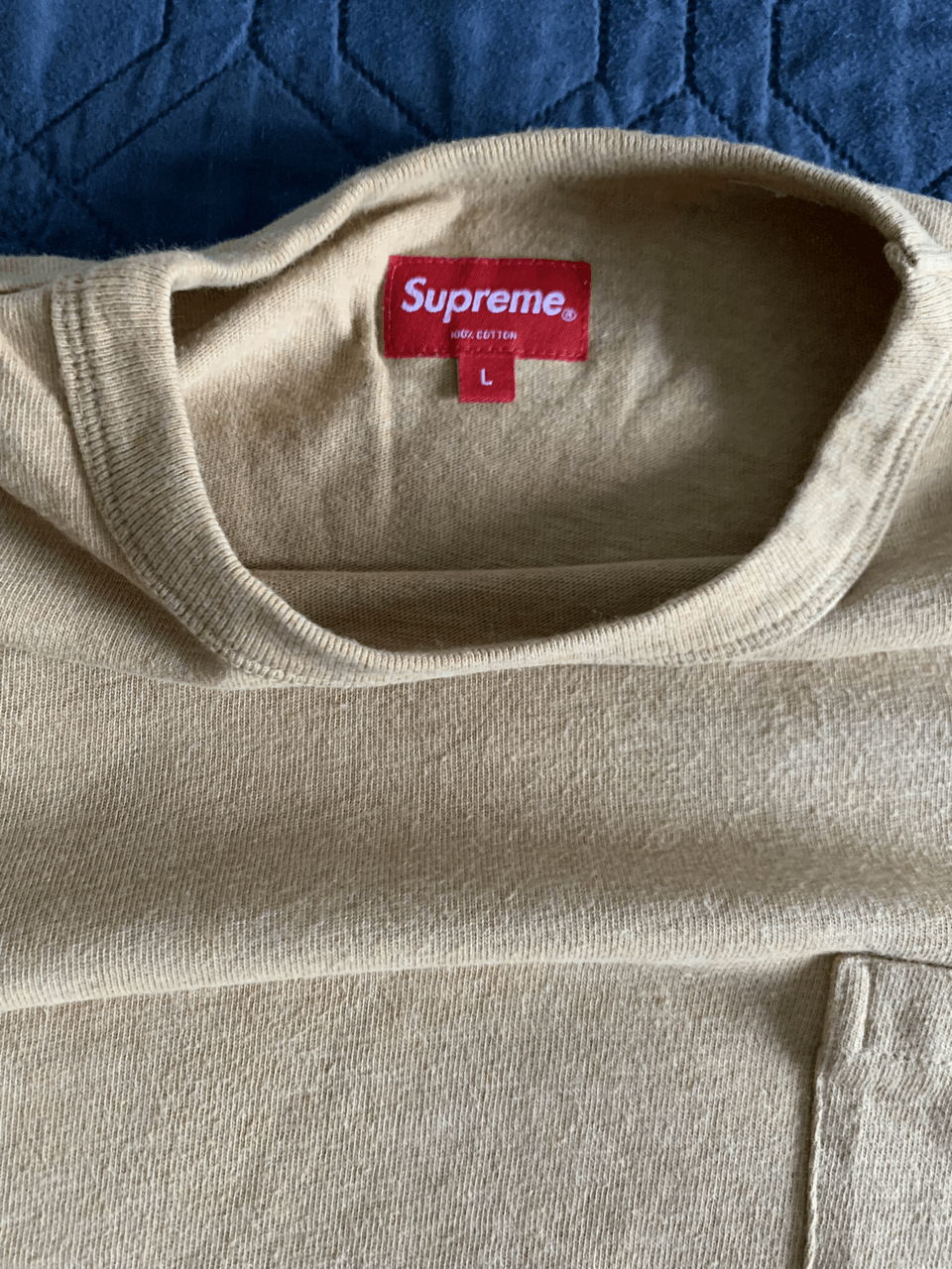 Supreme Supreme L/S Tee Khaki Size US L / EU 52-54 / 3 - 5 Thumbnail