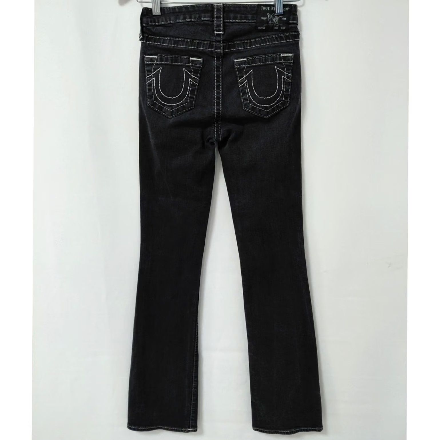 True Religion True Religion BECCA Mid Rise Bootcut Jeans Black Solid Denim Women Size 27 Size 27" / US 4 / IT 40 - 2 Thumbnail