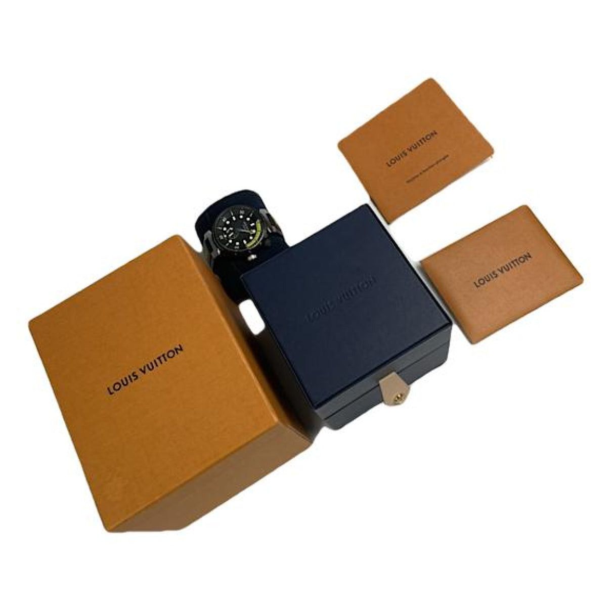 Louis Vuitton Tambour Black Steel Watche Size ONE SIZE - 1 Thumbnail